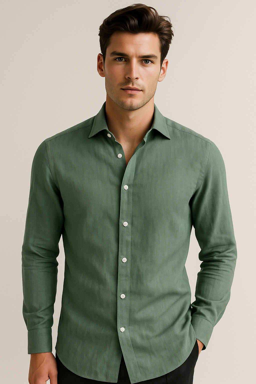 Capri Linen Shirt Green
