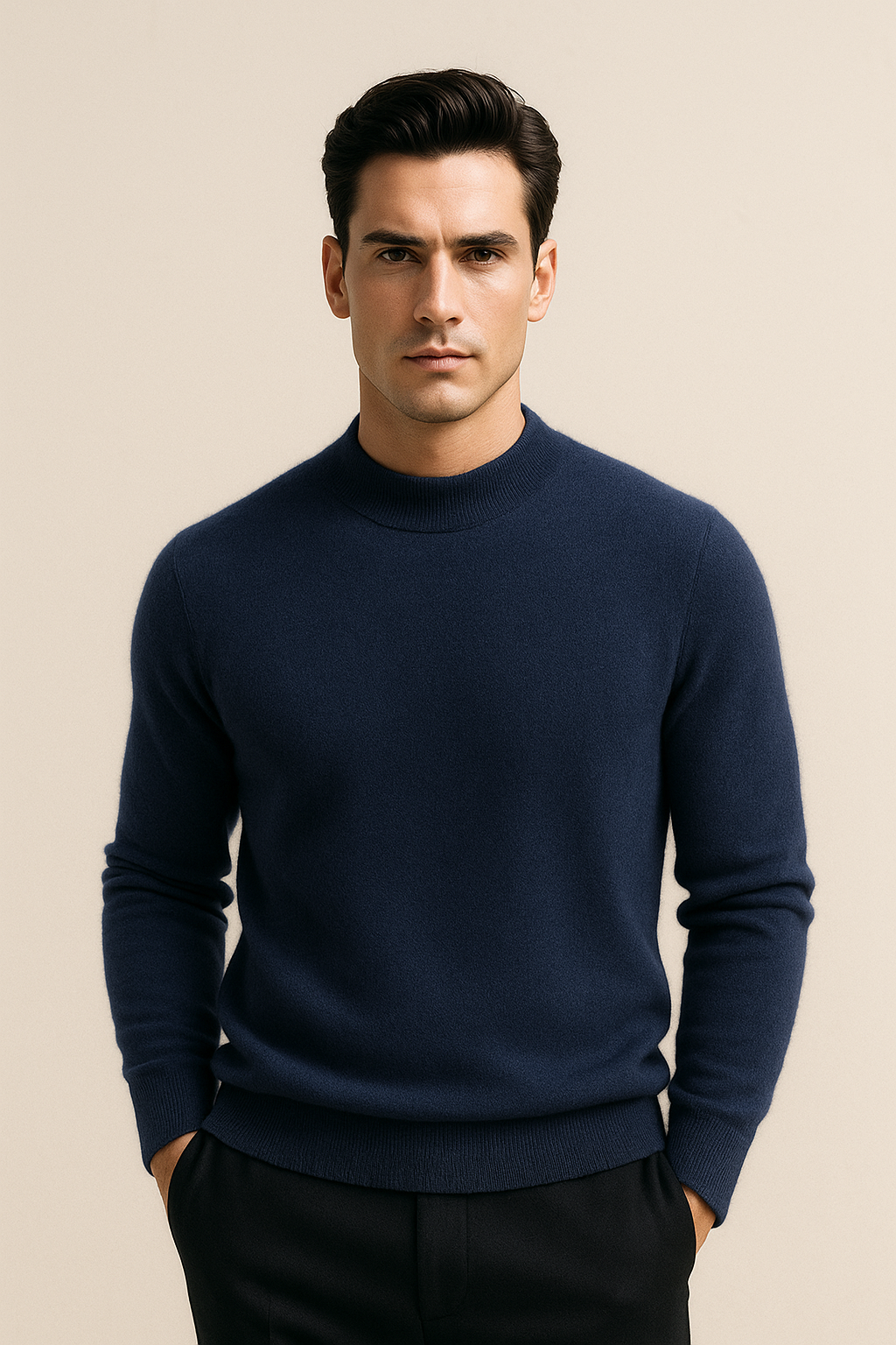 Marenzo Cashmere Crewneck Navy