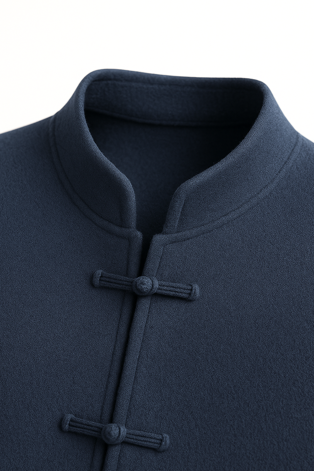 Lunaro Mandarin Wool Navy