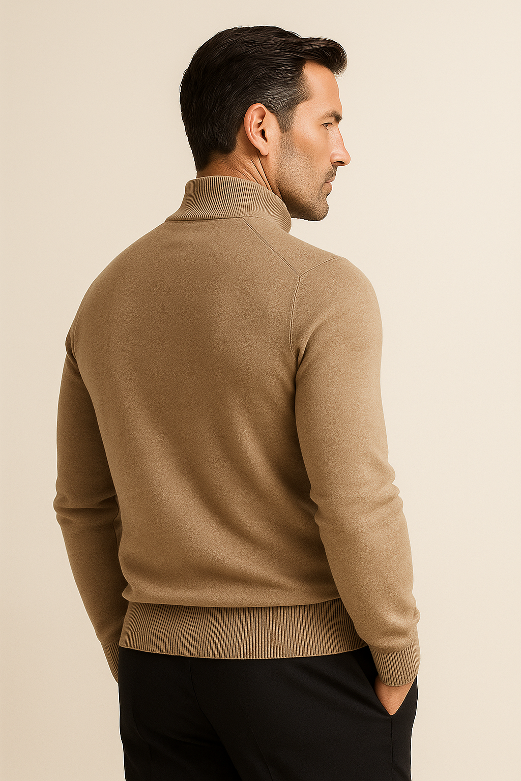 Varelli Quarter-Zip Beige