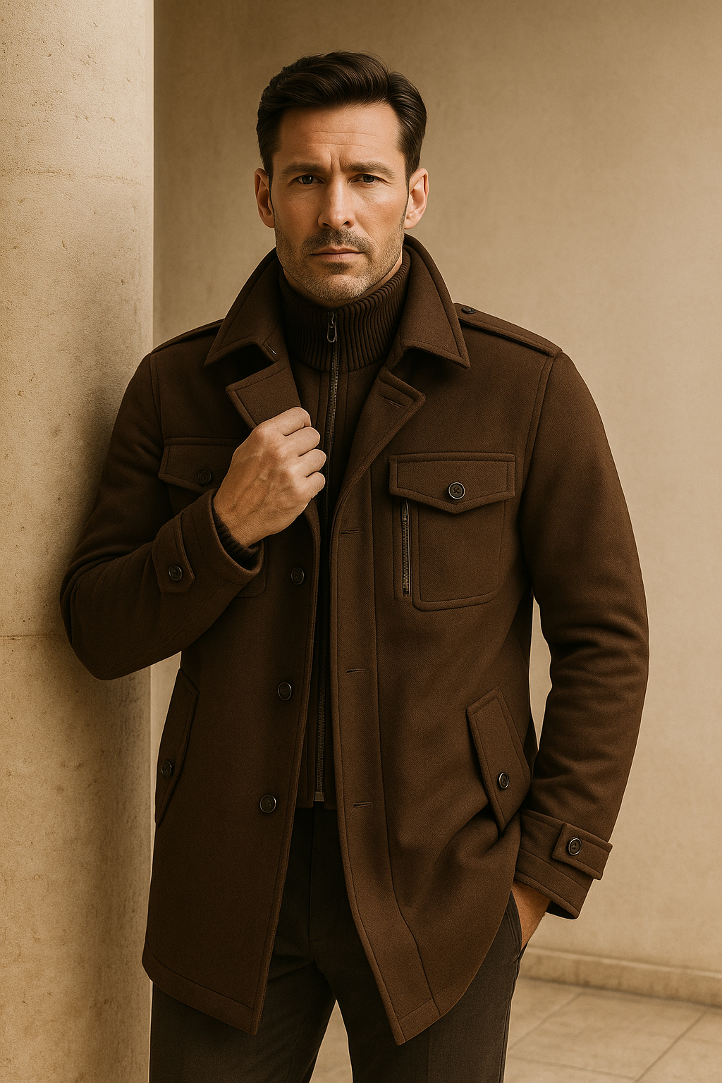 Melvin Field Coat Brown
