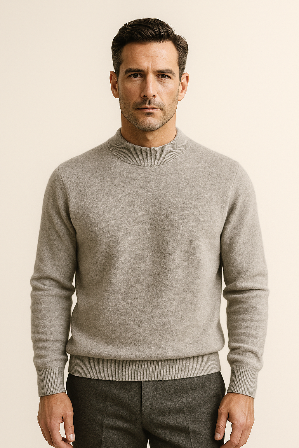 Vantori Mock Neck Knit Grey