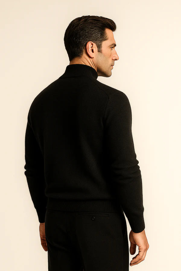 Vantori Mock Neck Knit Black