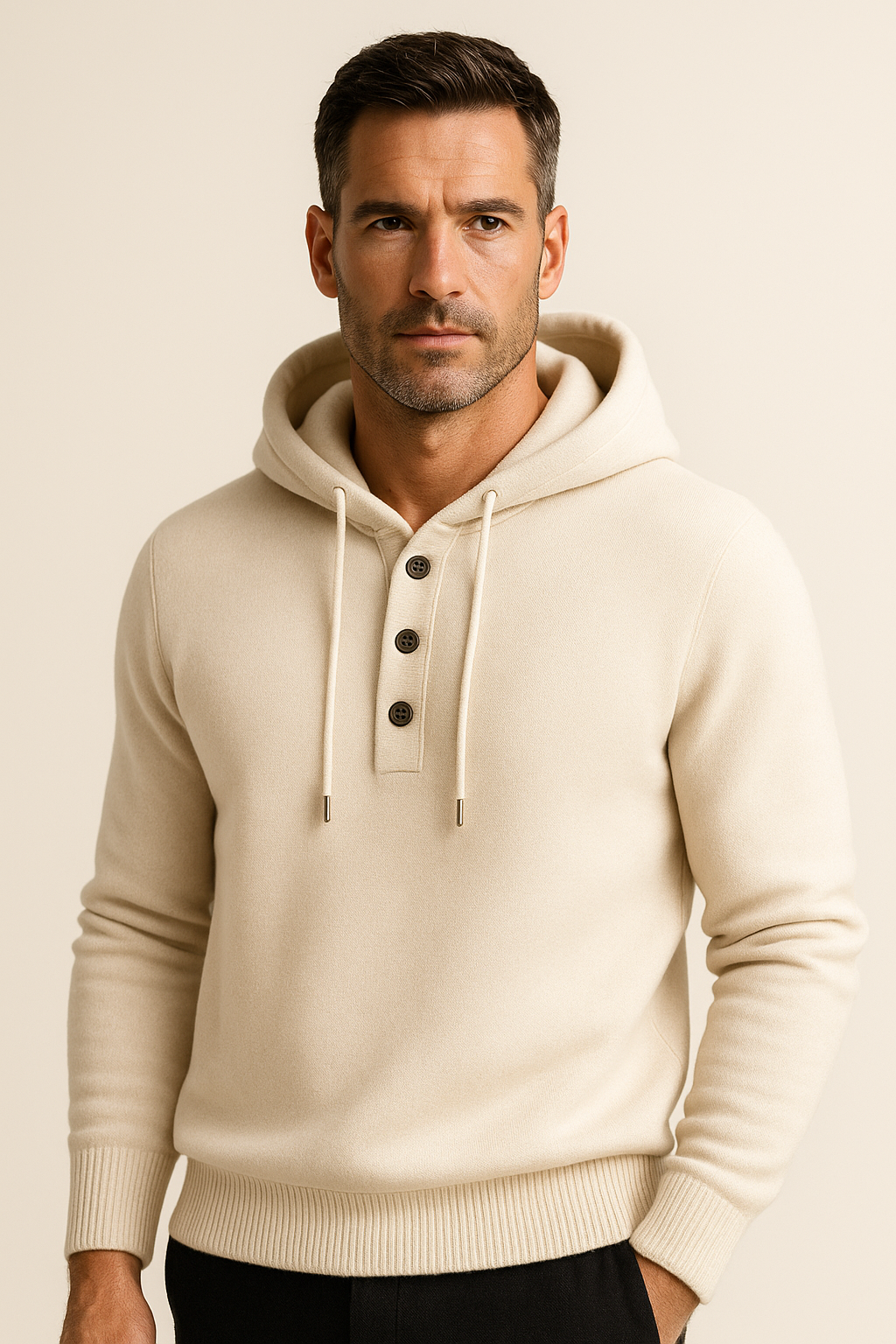 Taviano Hooded Knit Cream