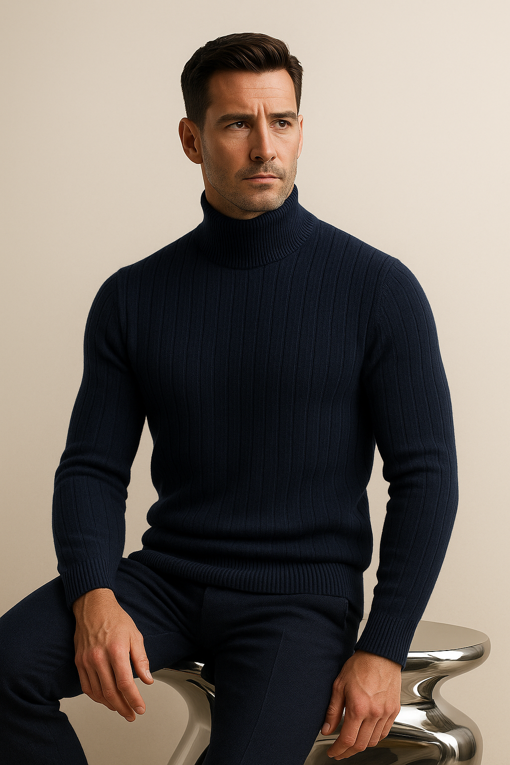 Arleno Turtleneck Navy
