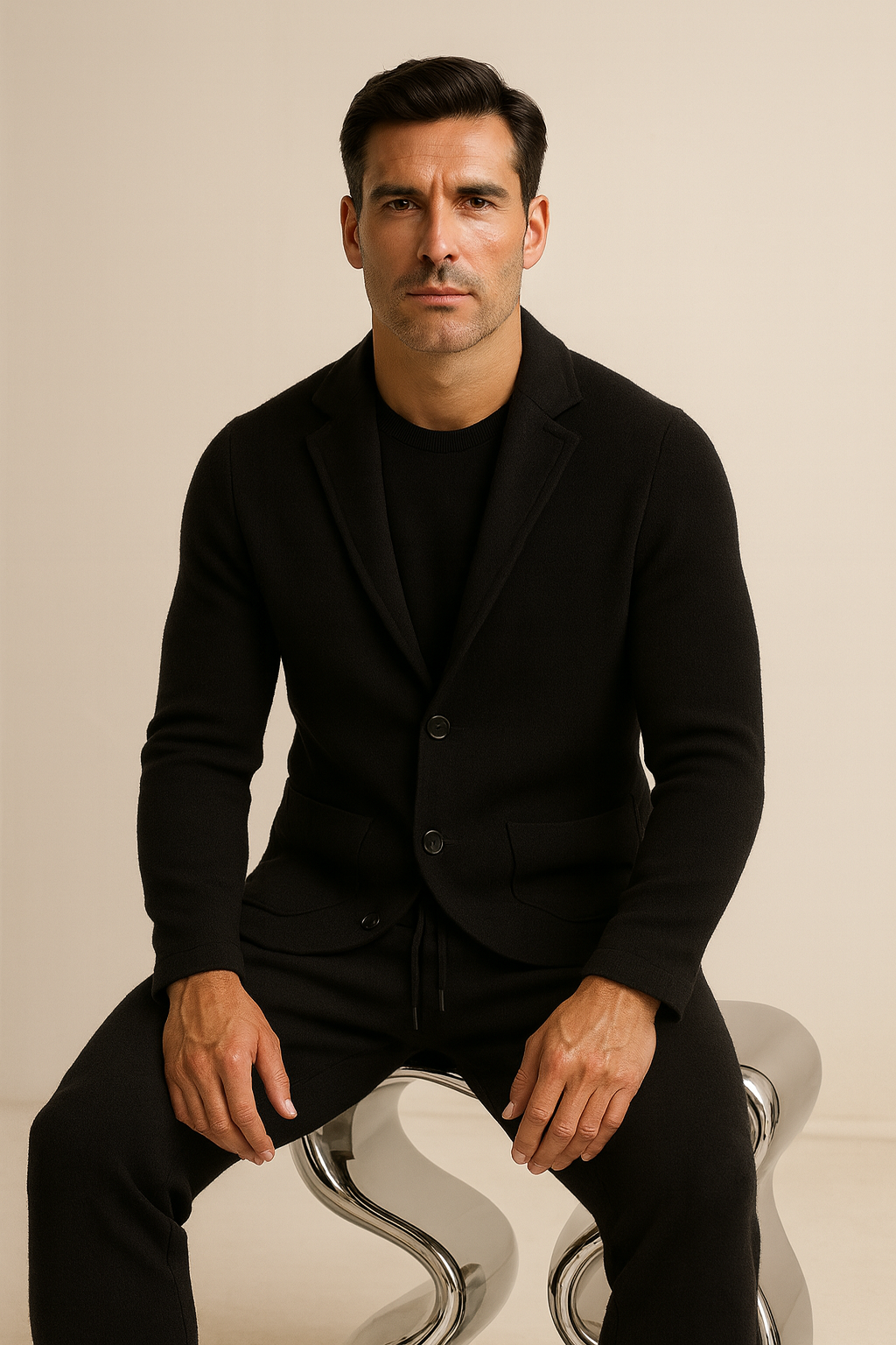 Matteo Cashmere Set Black