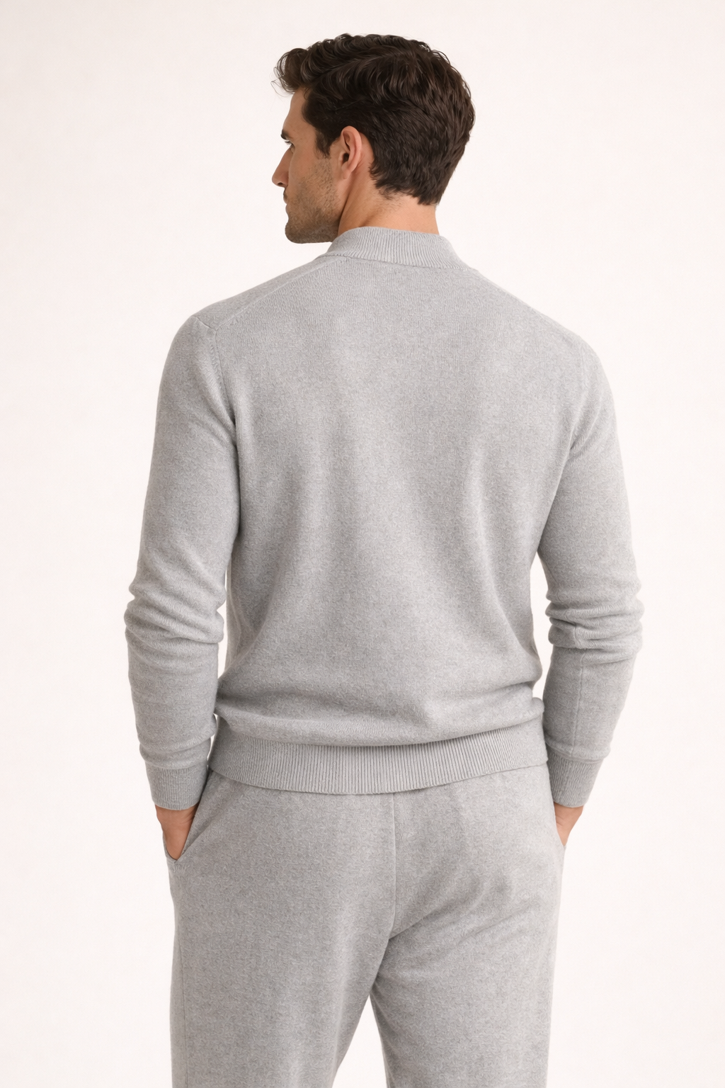 Silvio Wool Button Set Grey