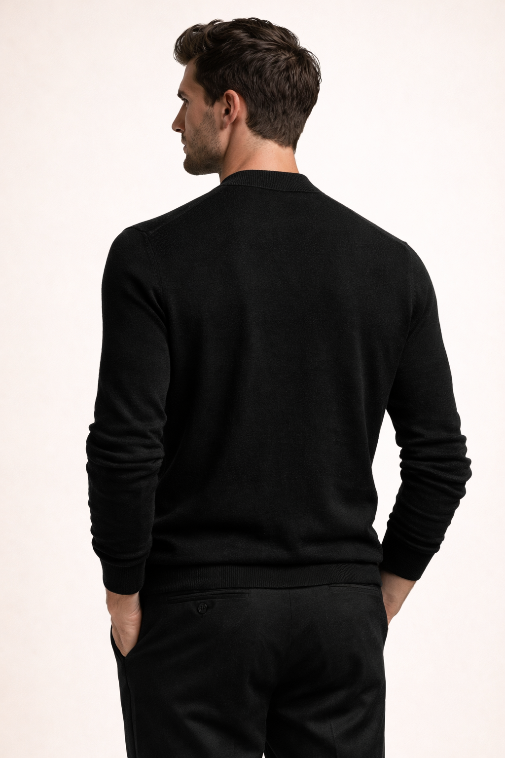 Silvio Wool Button Set Black