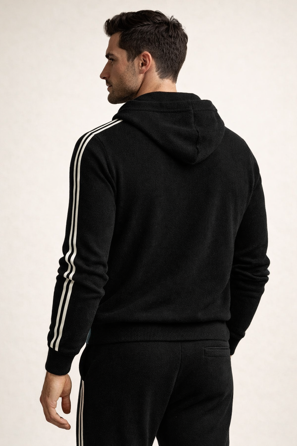 Giancarlo Hooded Zip Set Black