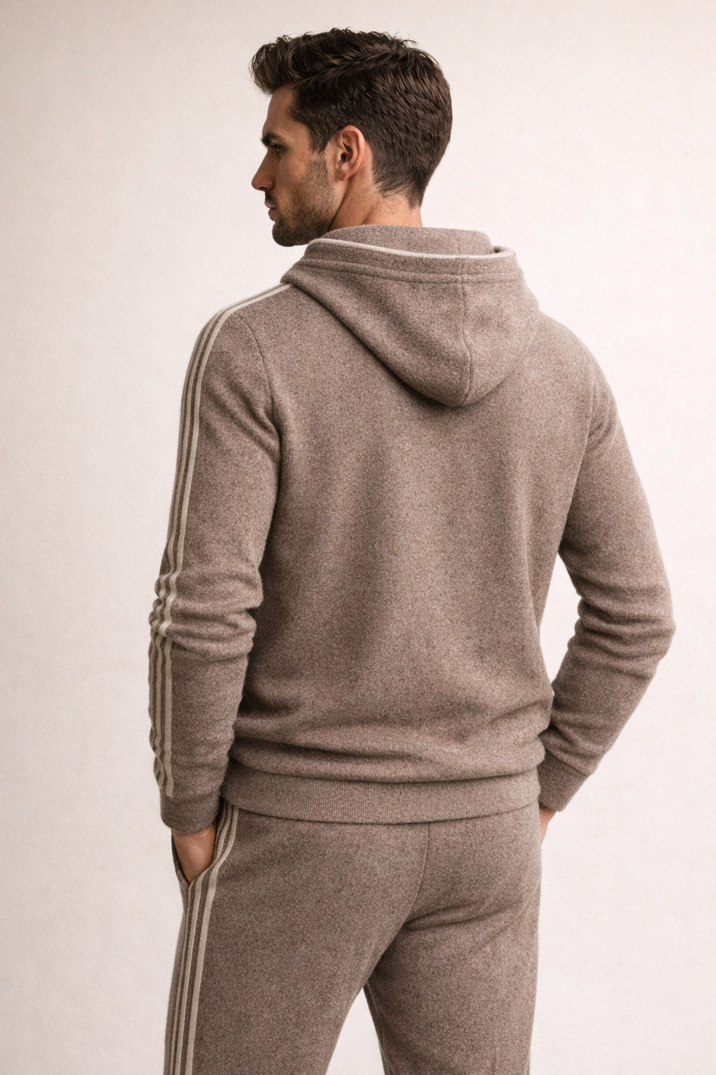 Giancarlo Hooded Zip Set Brown