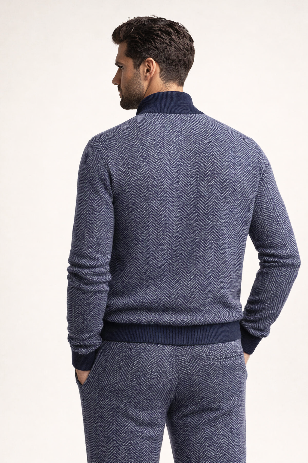 Nico Wool Zip Set Navy
