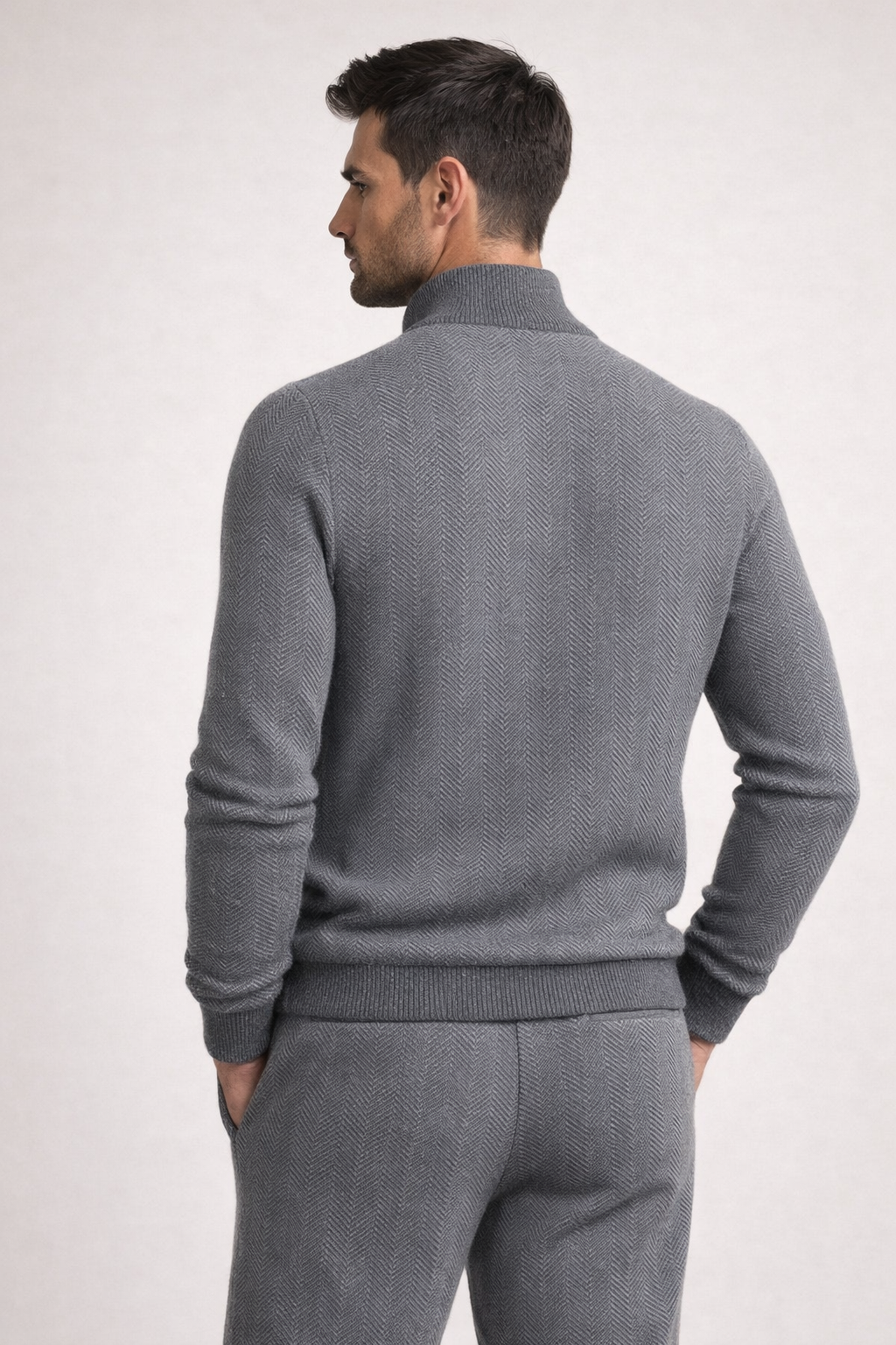 Nico Wool Zip Set Grey