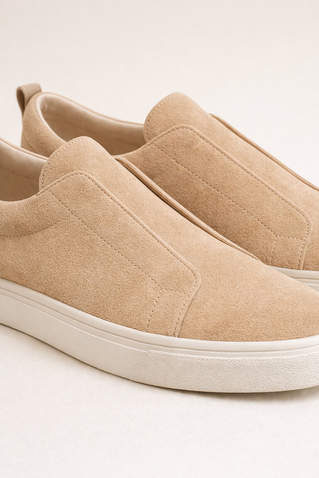 LeoMar V1 Suede Slip-On Beige