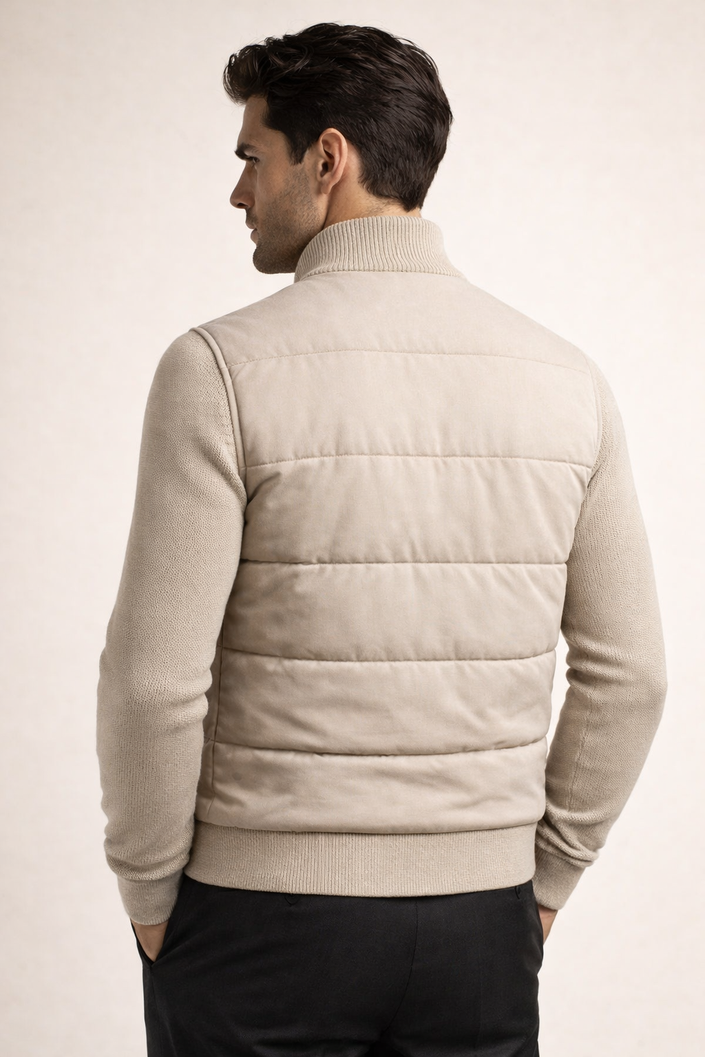 Enea Quilted Knit Jacket Ivory