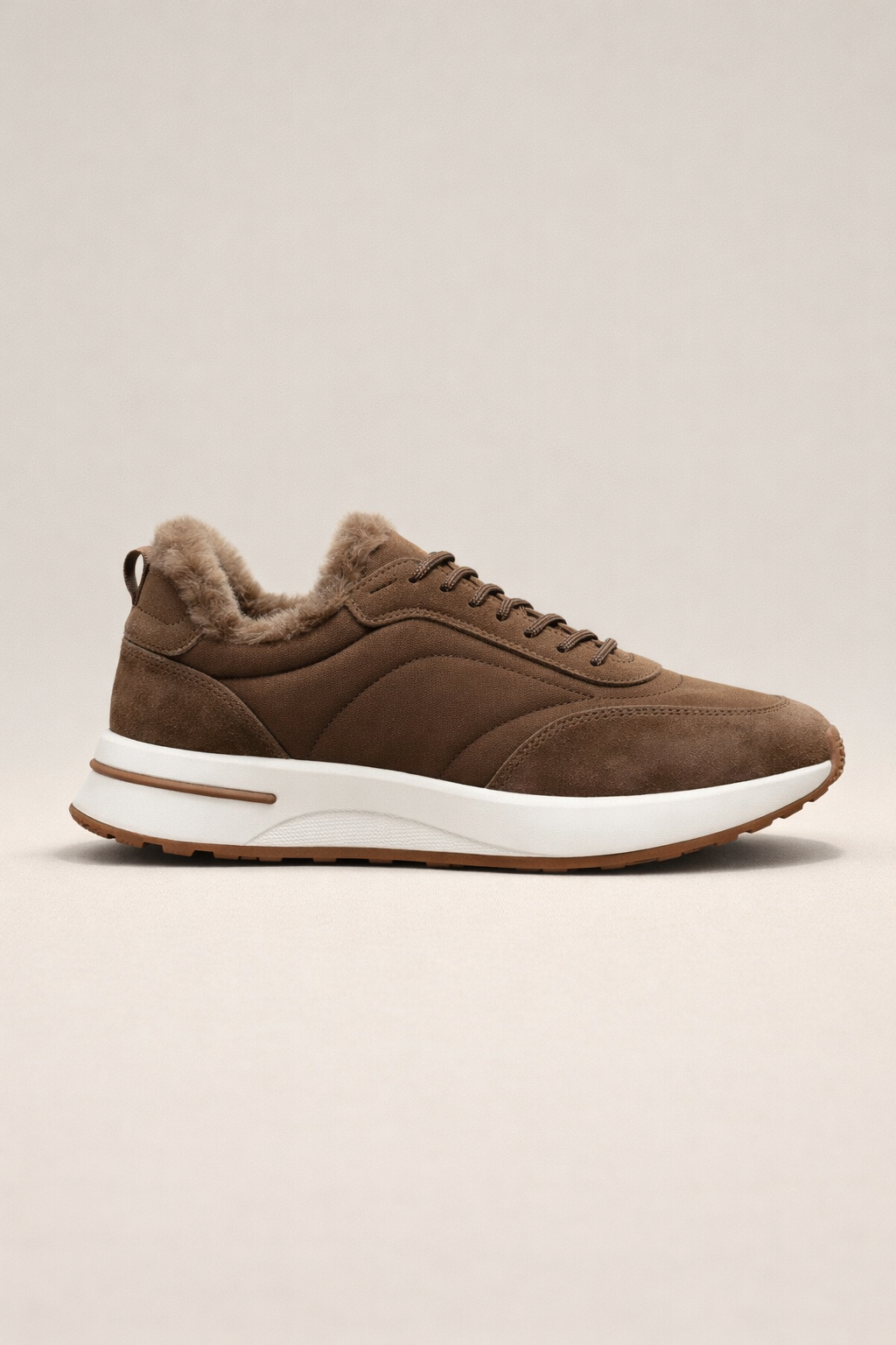 Rivaro Fur-Lined Sneaker Brown