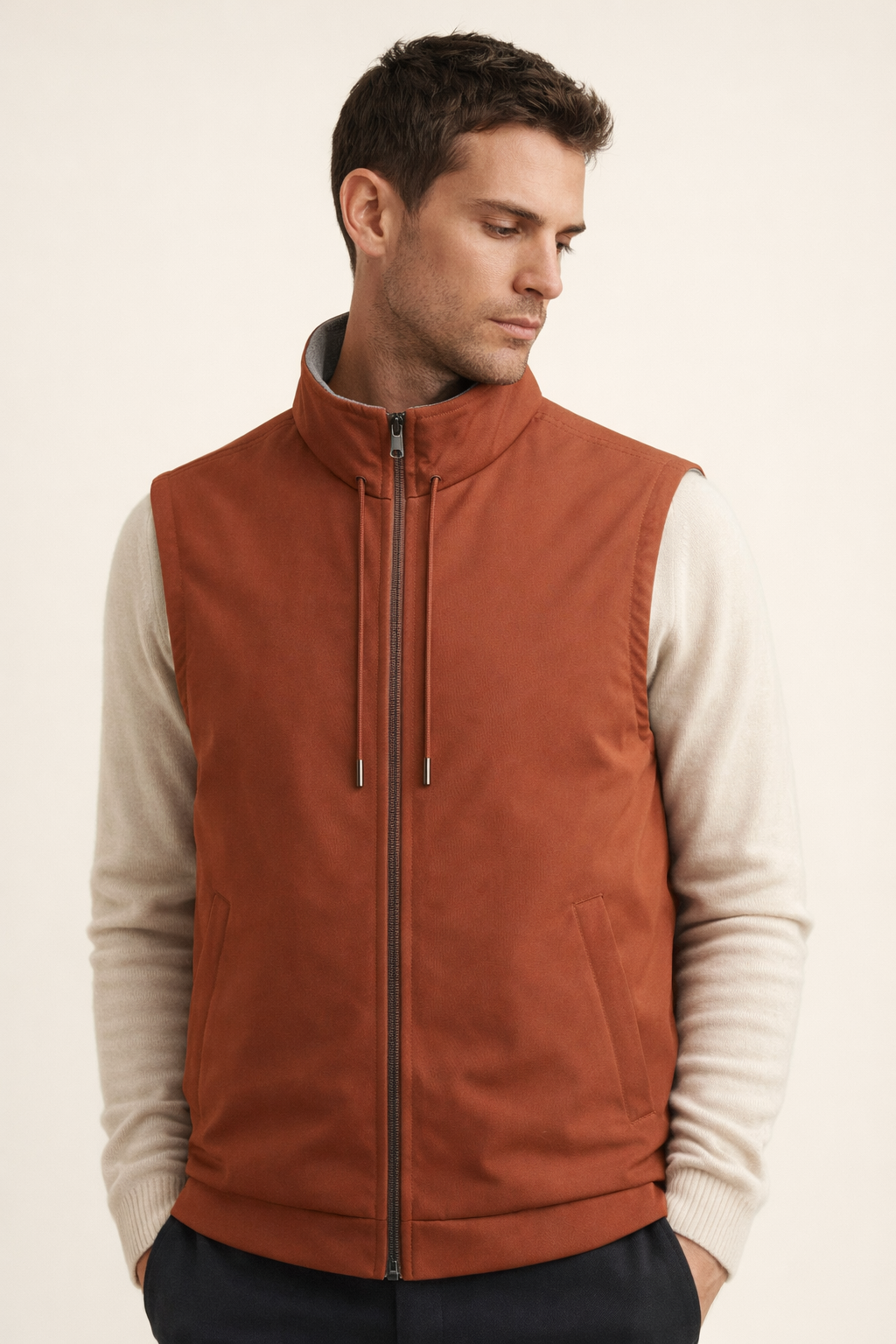 Leonis Reversible Vest Terracotta