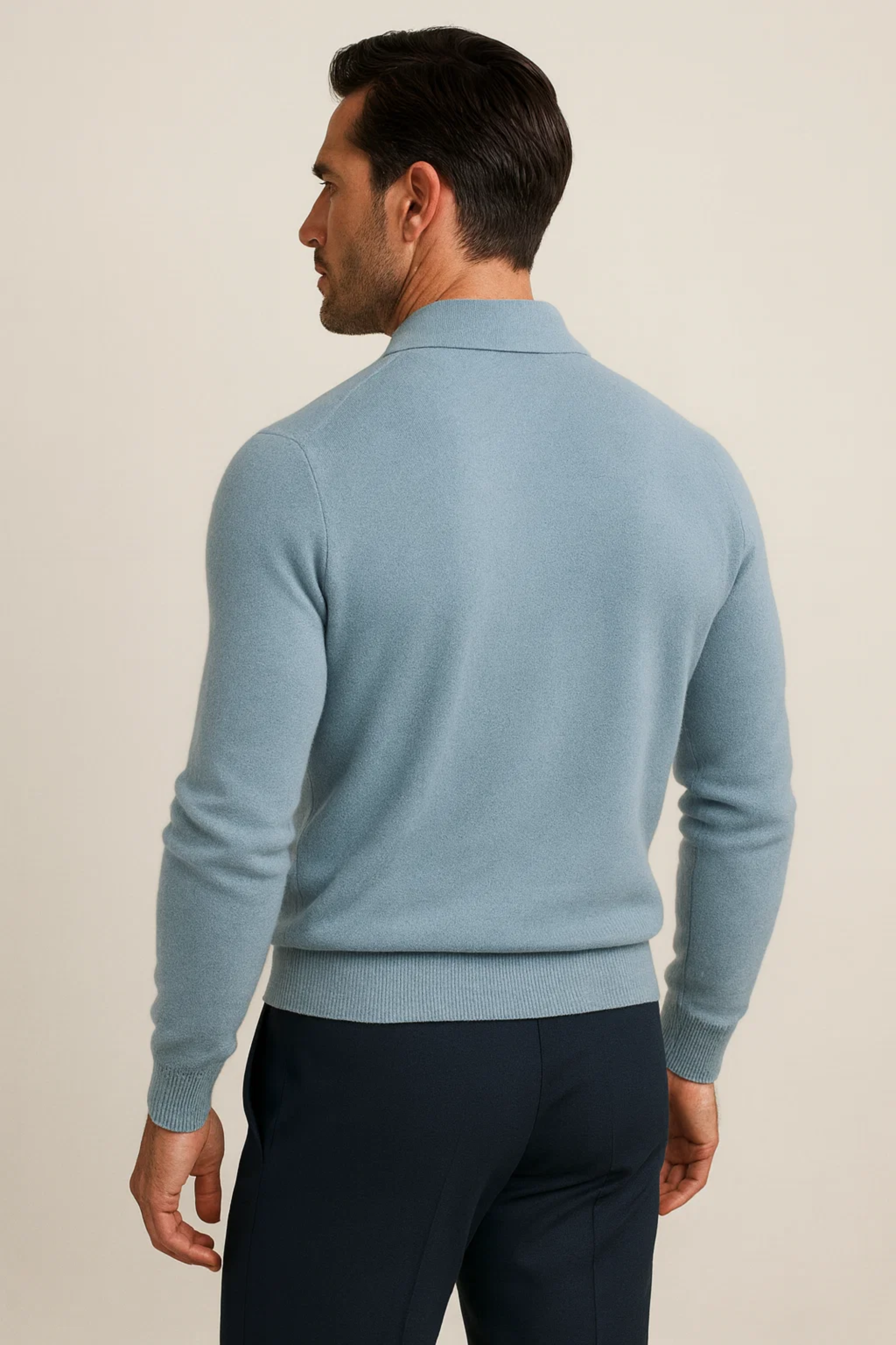 Vittorio Polo Knit Light Blue