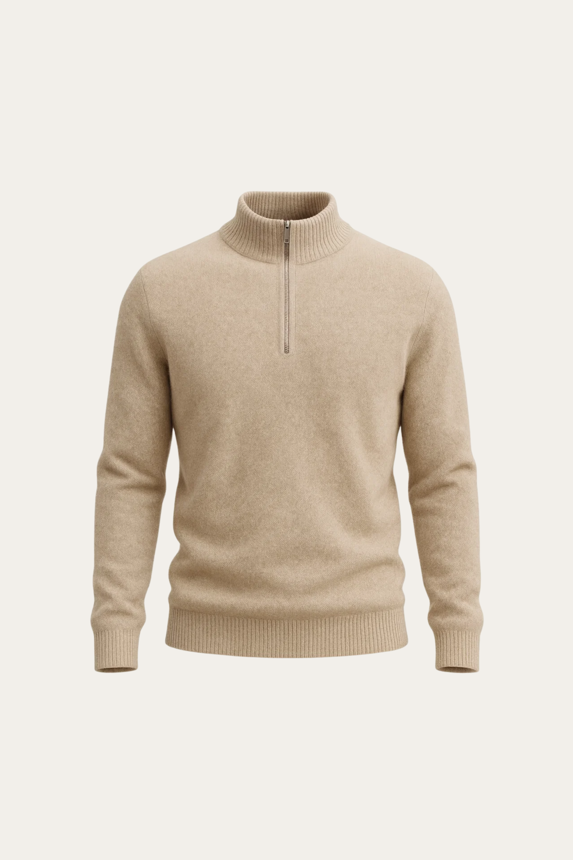 Enrico Half Zip Beige