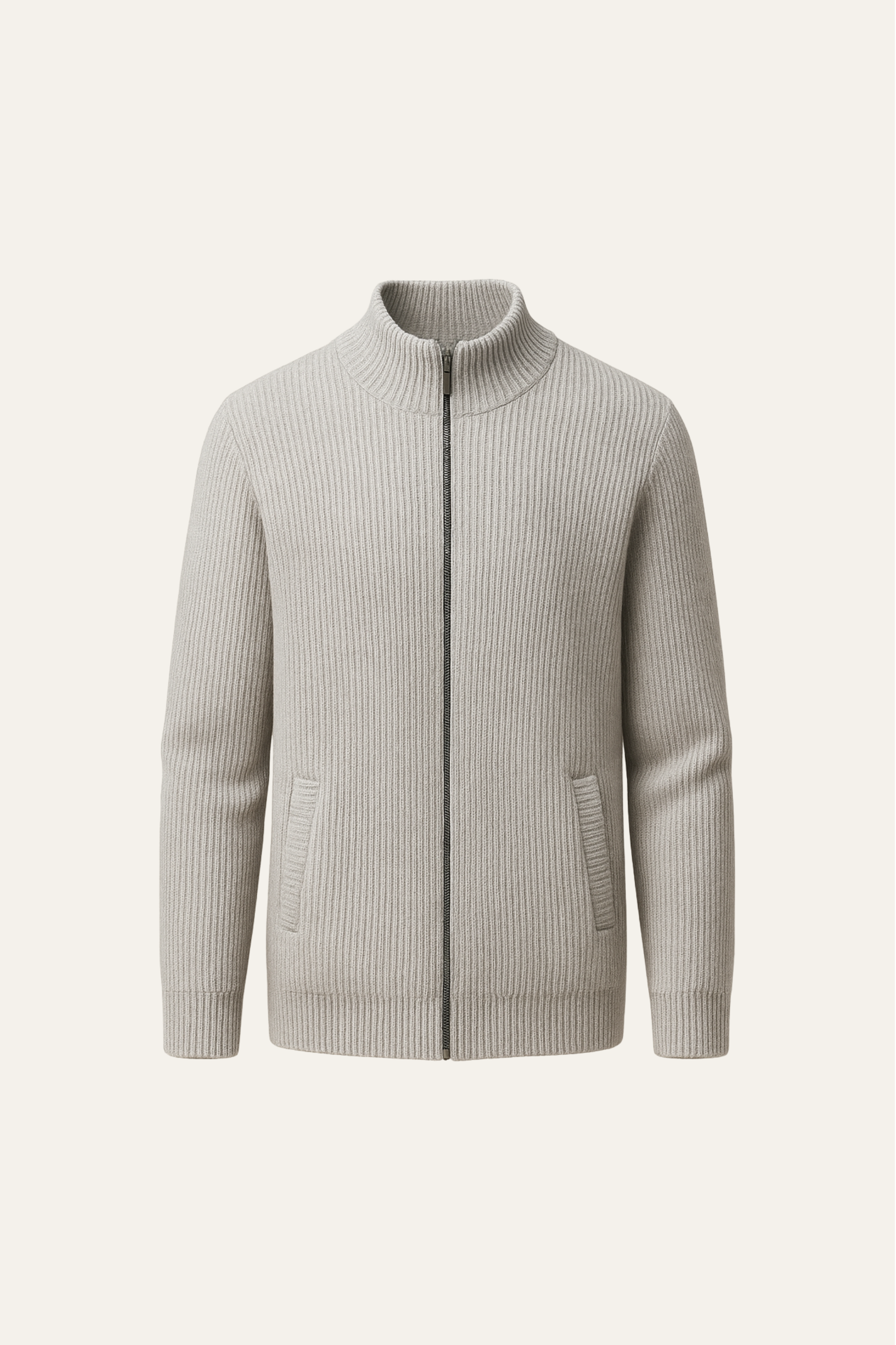 Sestino Merino Zip Knit Grey