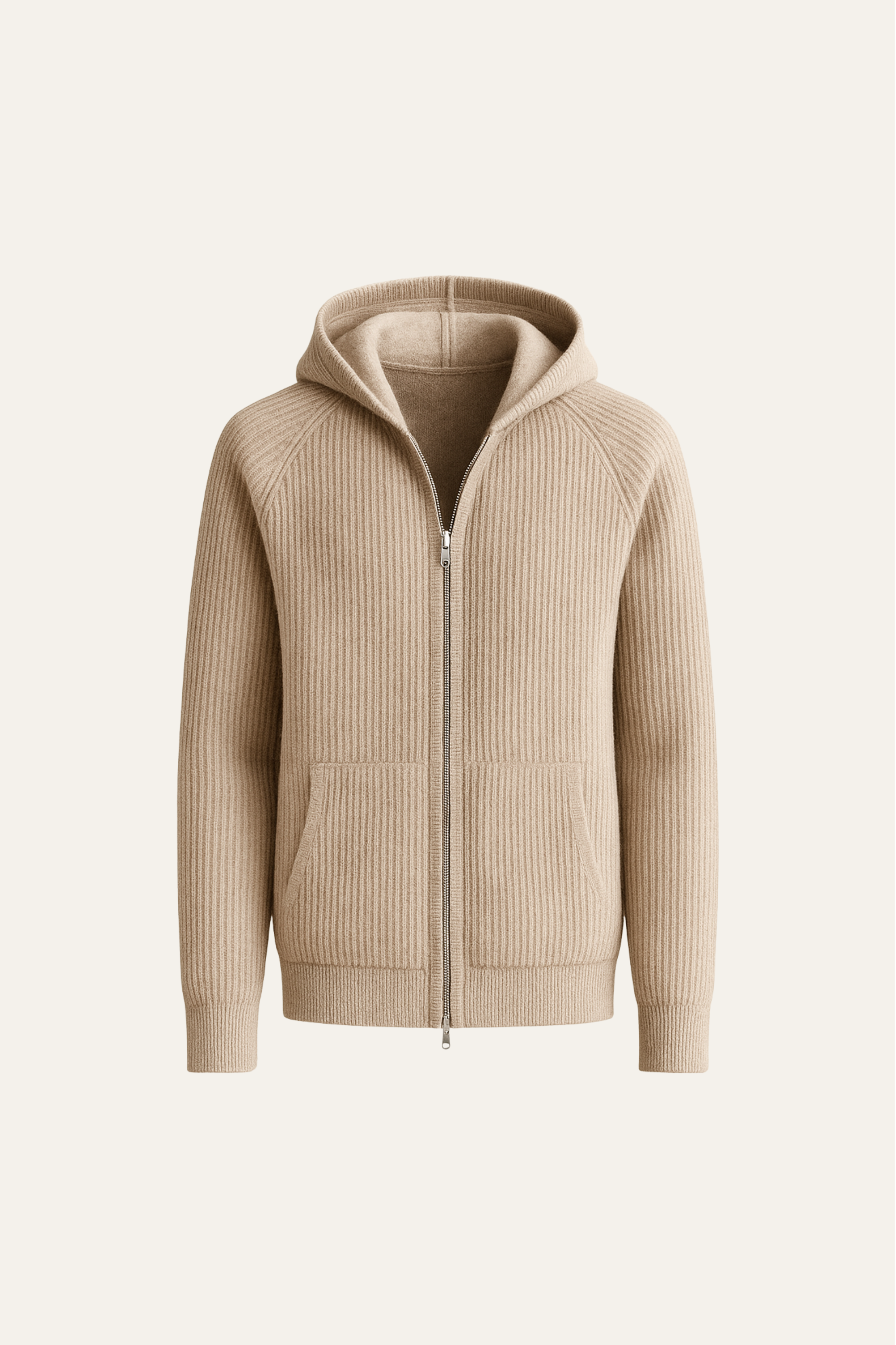 Sorrento Hooded Knit Light Brown