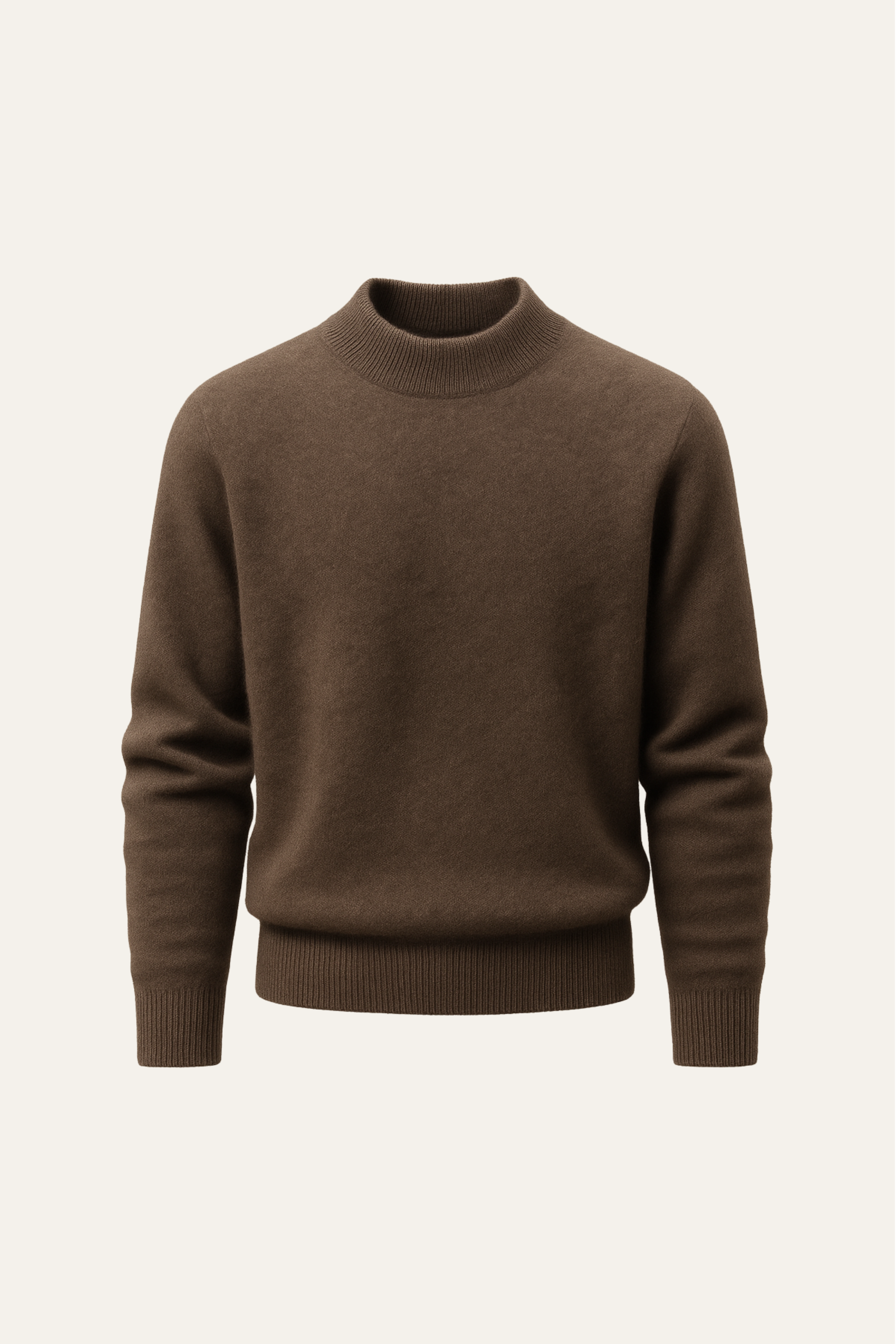 Vantori Mock Neck Knit Brown
