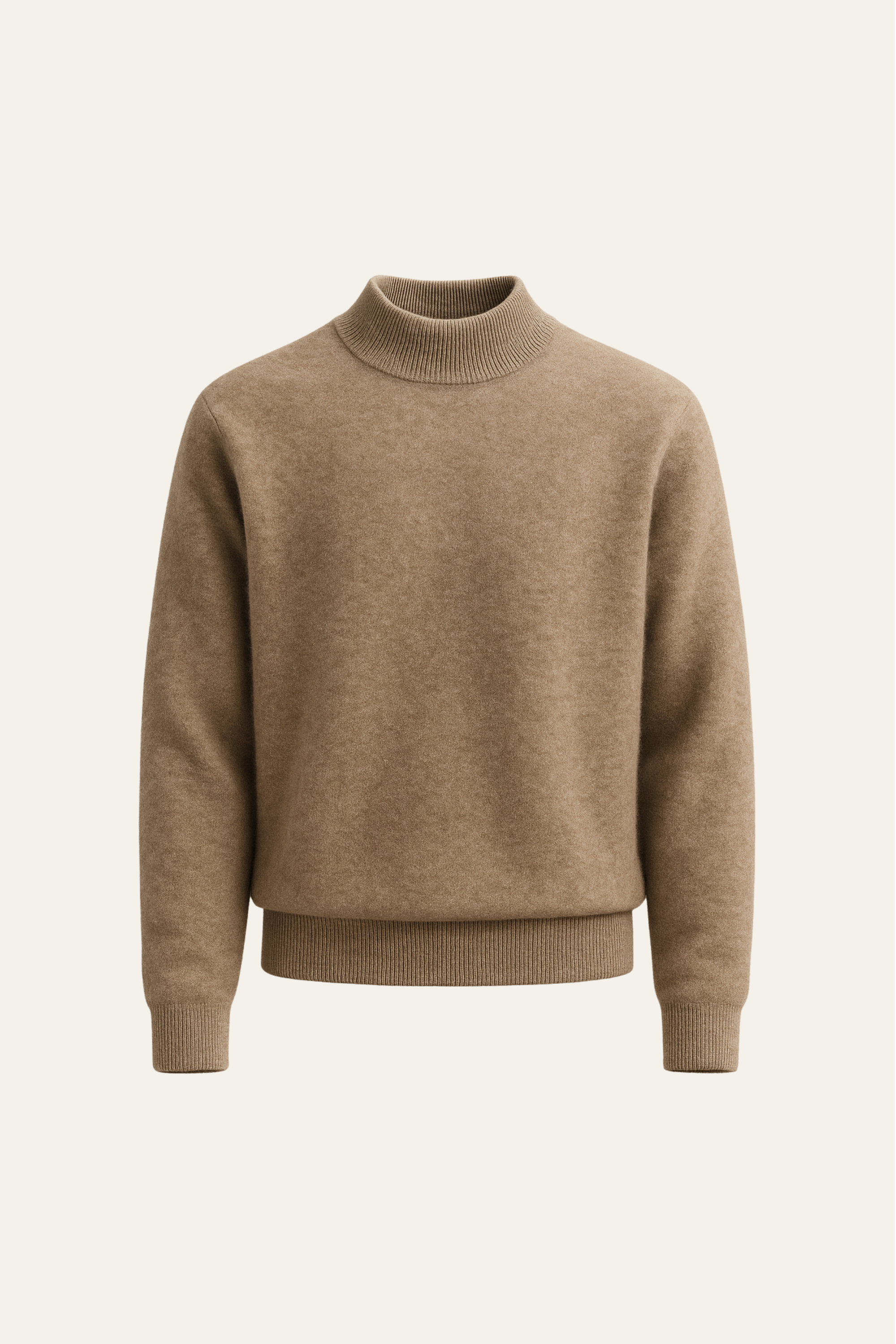 Vantori Mock Neck Knit Light Brown