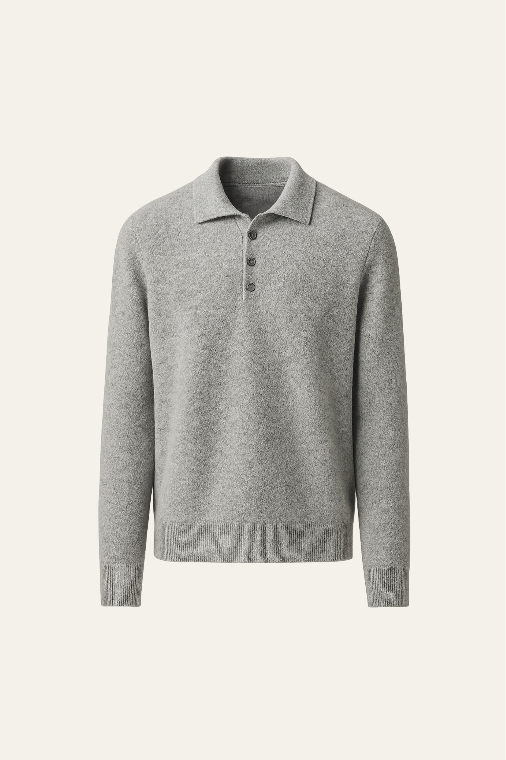 Alessandro Merino Polo Knit Grey
