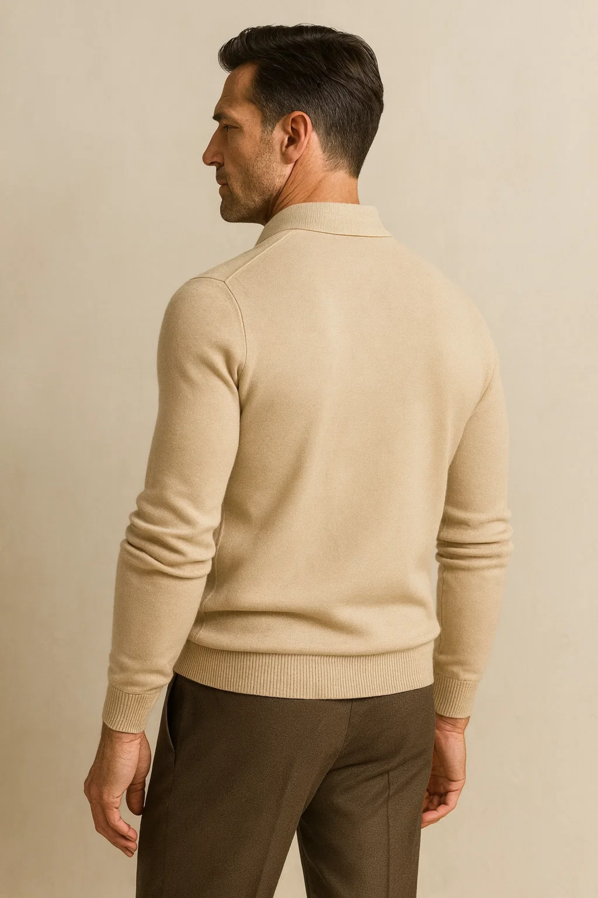 Vittorio Polo Knit Beige