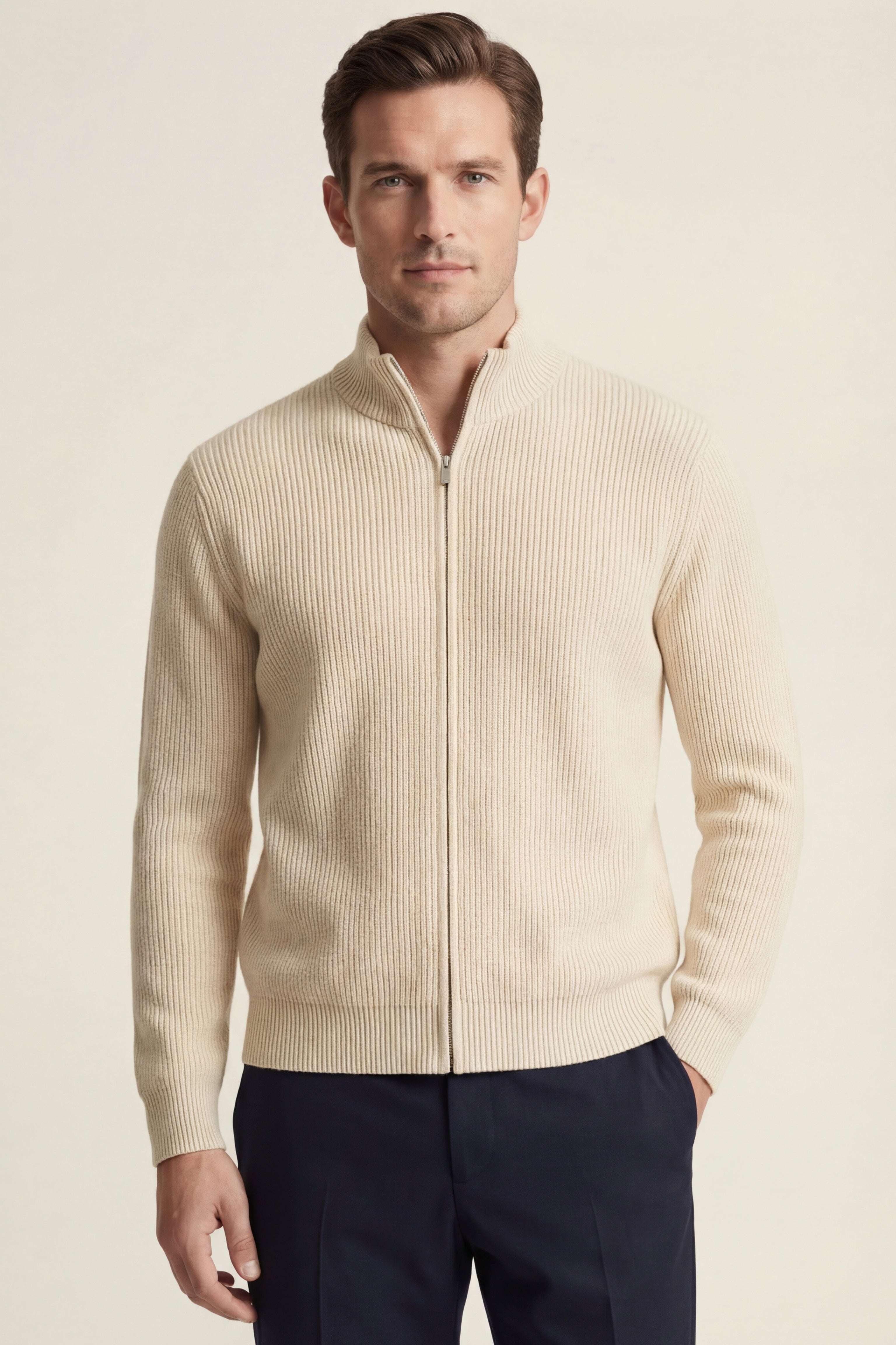 Roma Cashmere Cardigan Cream