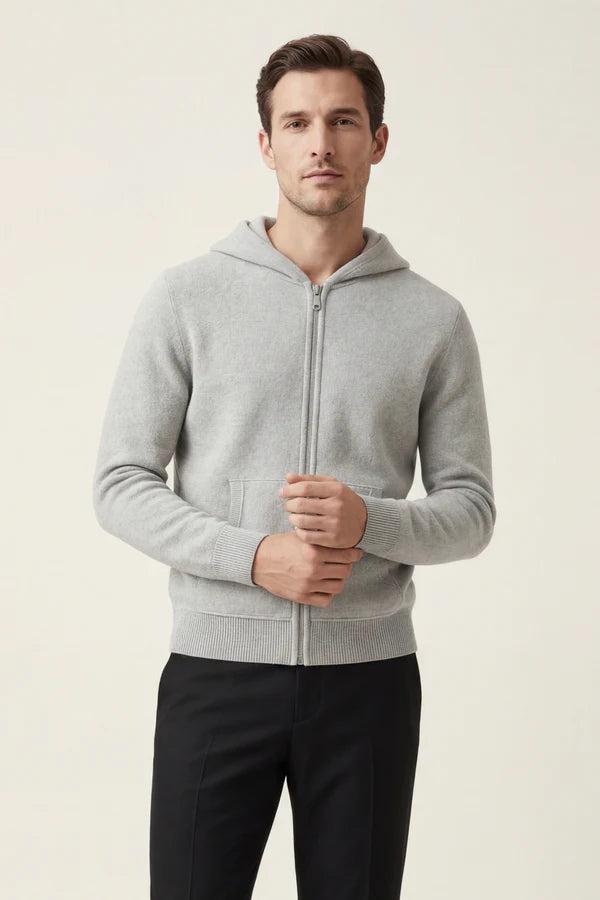 Tavole Hooded Zip Grey