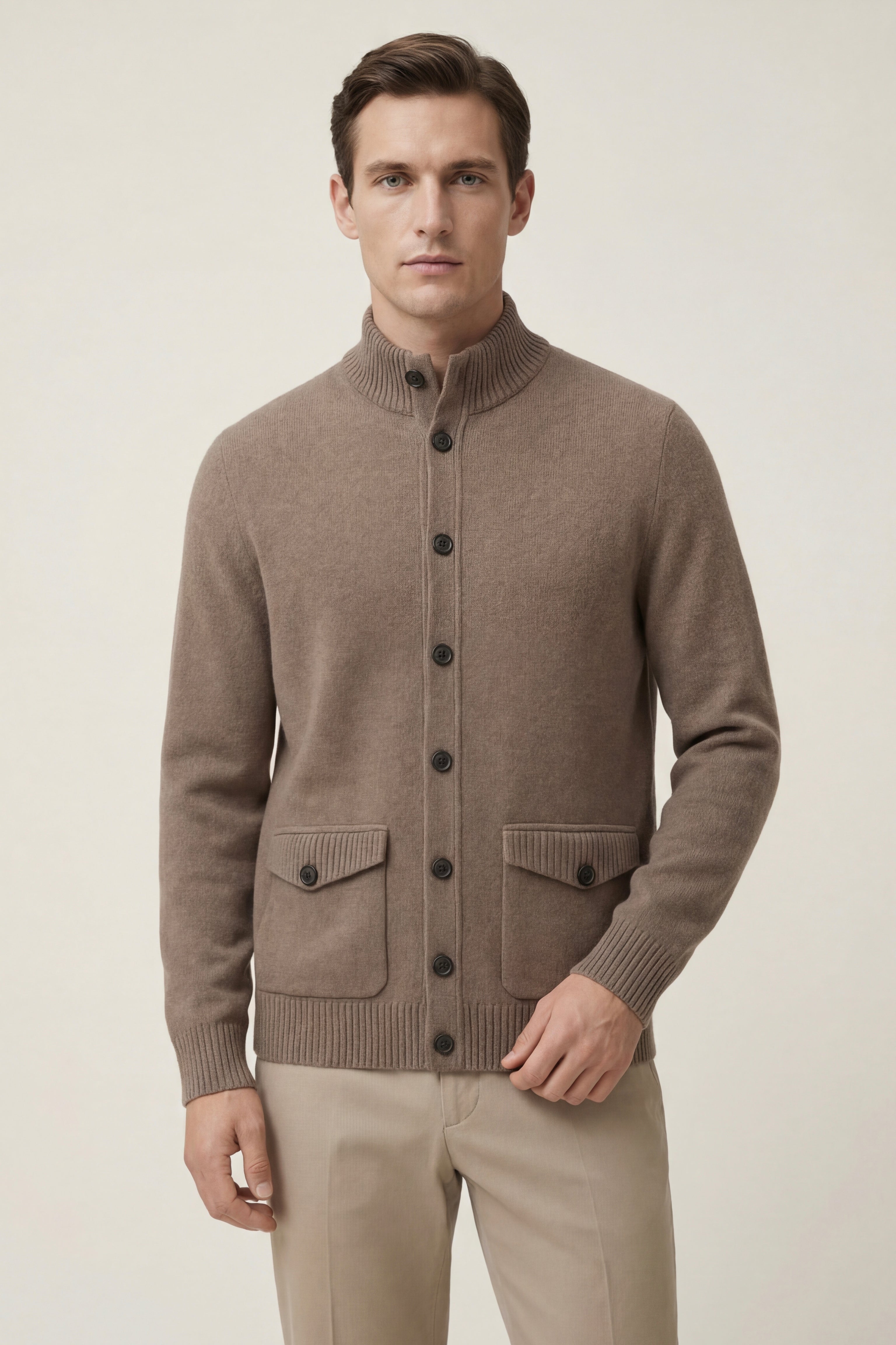 Giotto Cashmere Cardigan Mocha