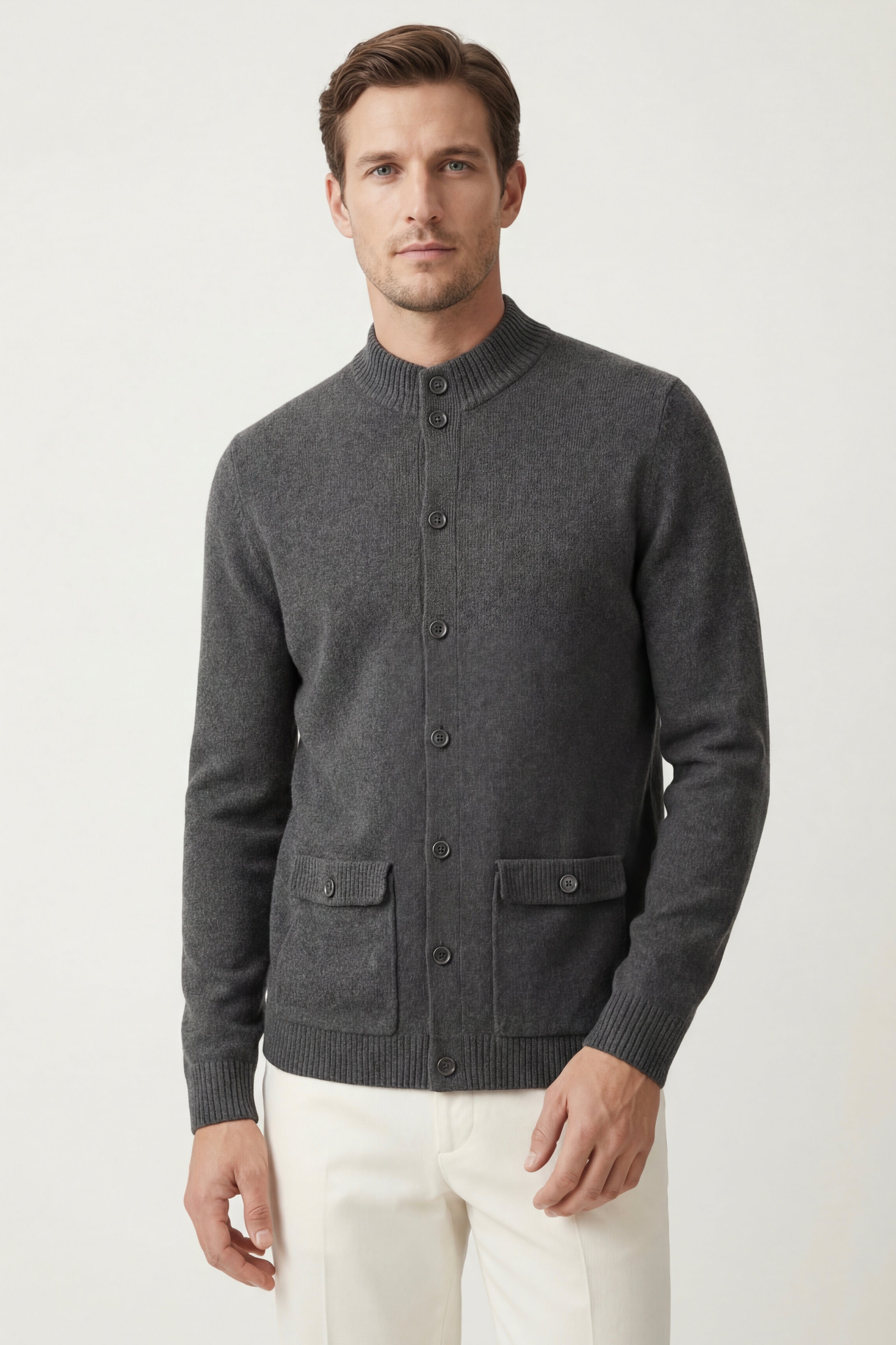 Giotto Knit Cardigan Dark Grey