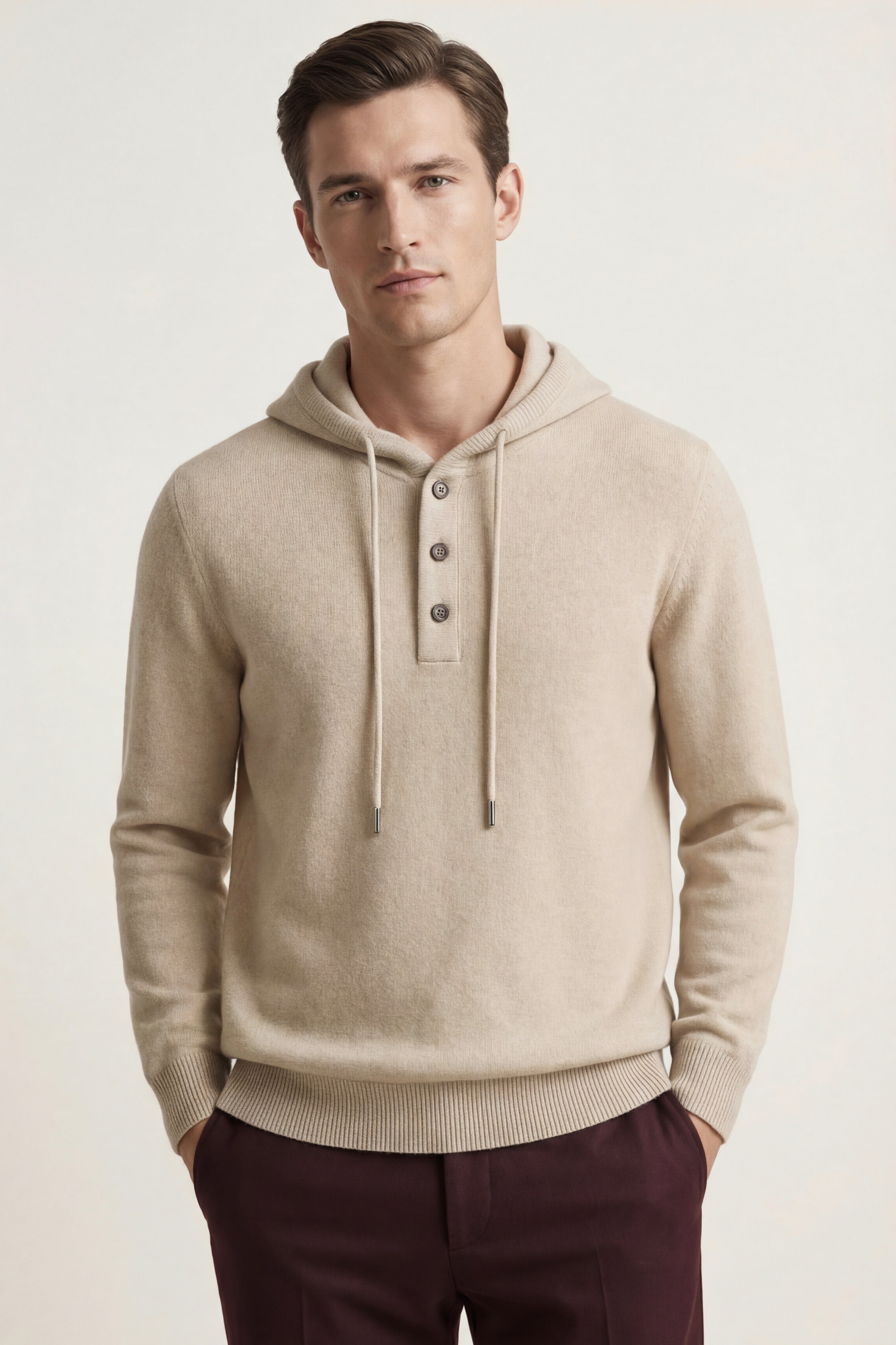 Taviano Hooded Knit Beige