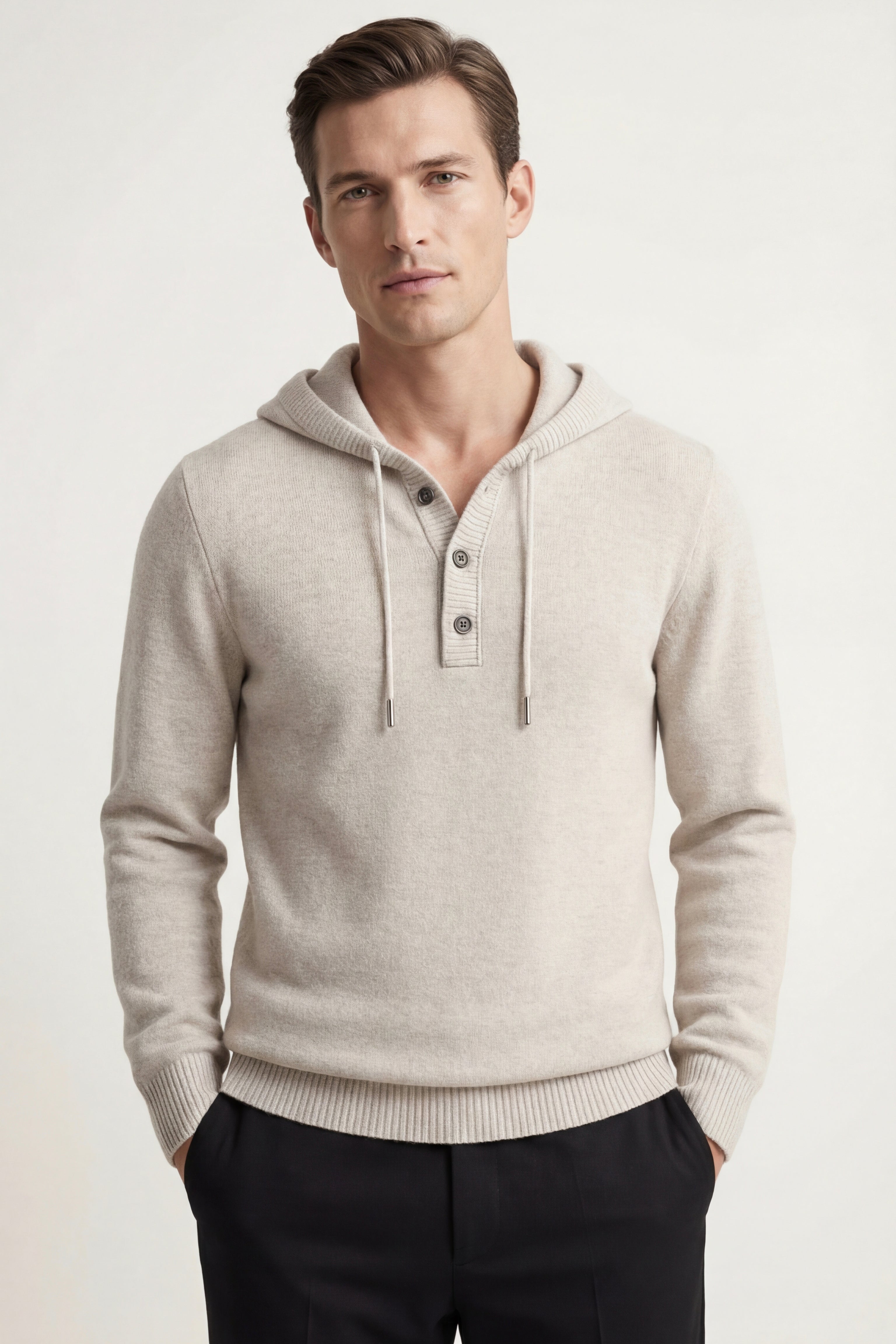 Taviano Hooded Knit Grey