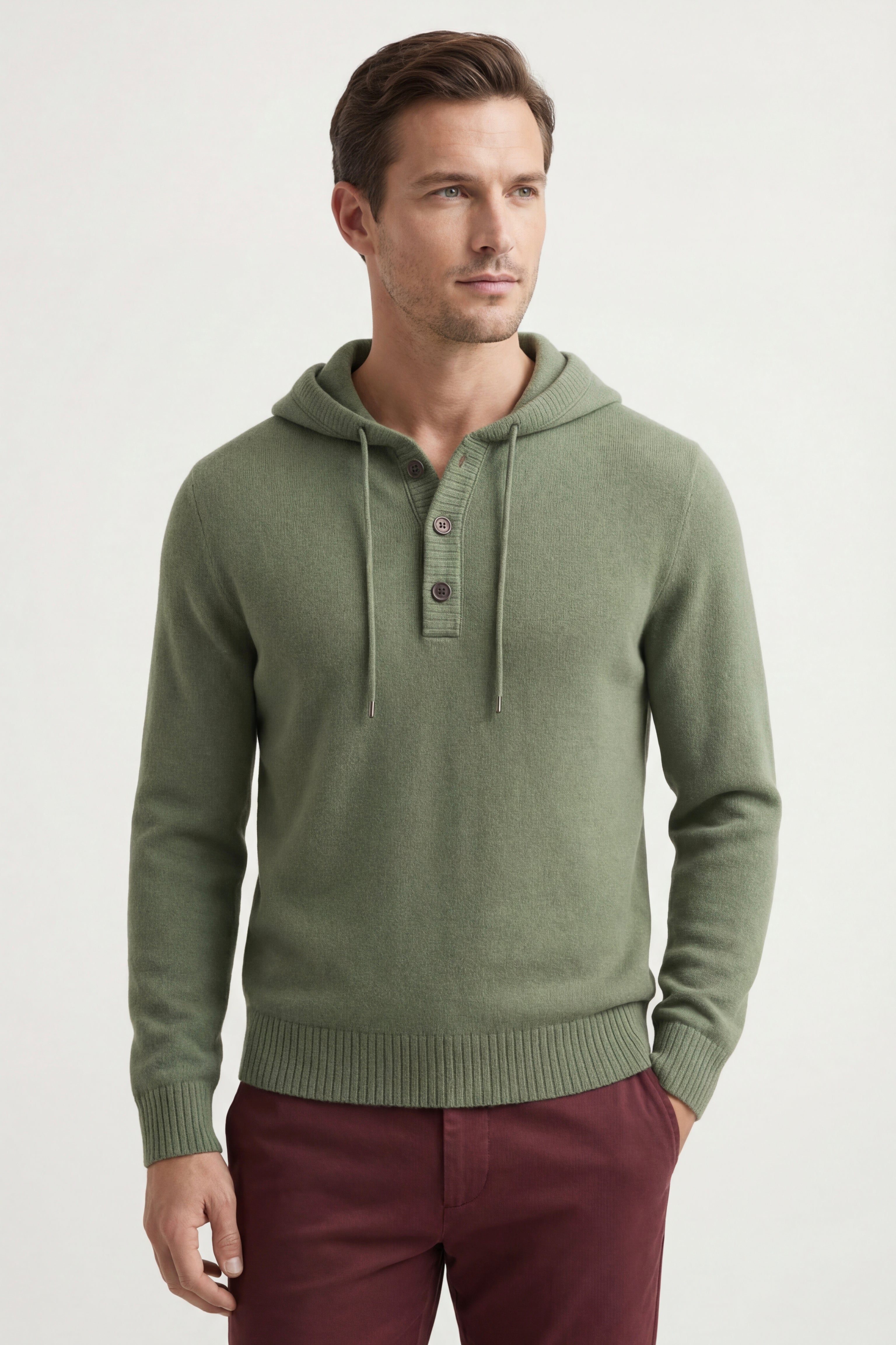 Taviano Hooded Knit Sage Green