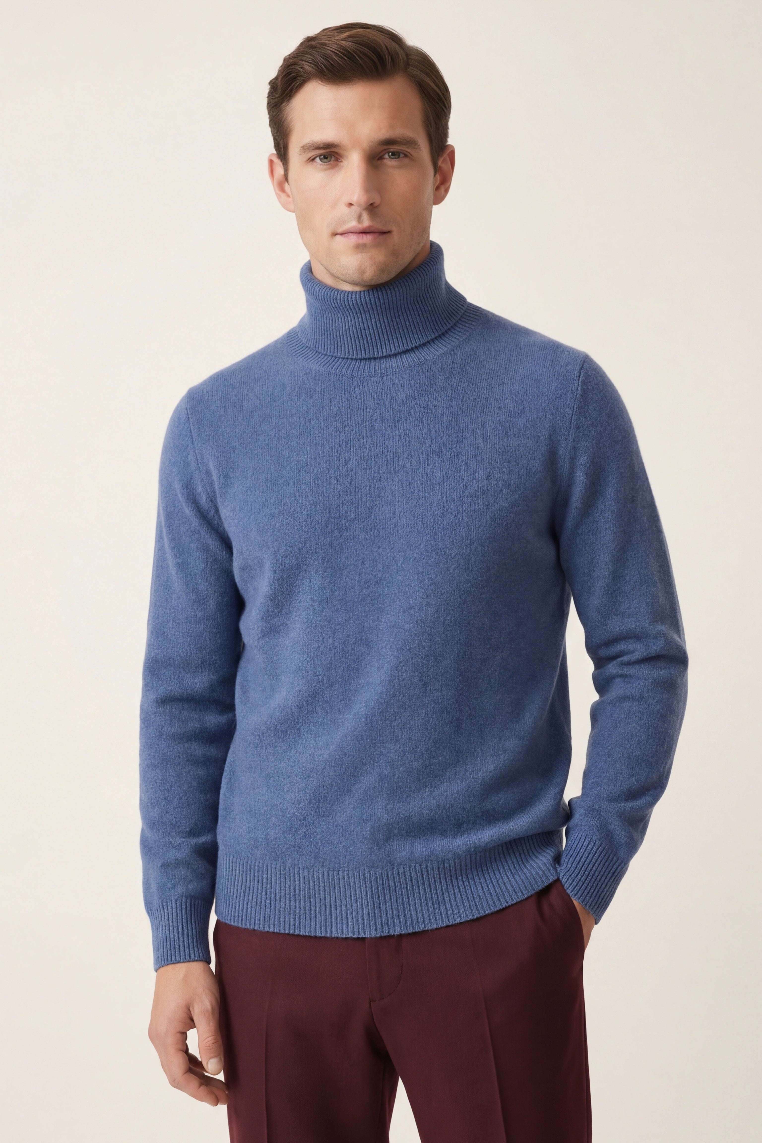 Avenzo Cashmere Turtleneck Blue