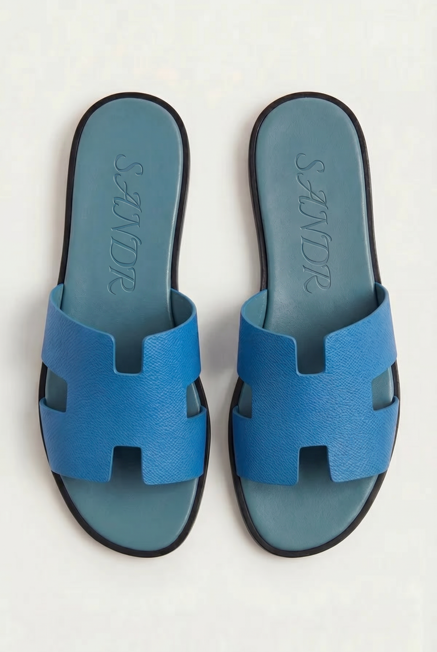 Arezzo Leather Sandal Ocean Blue