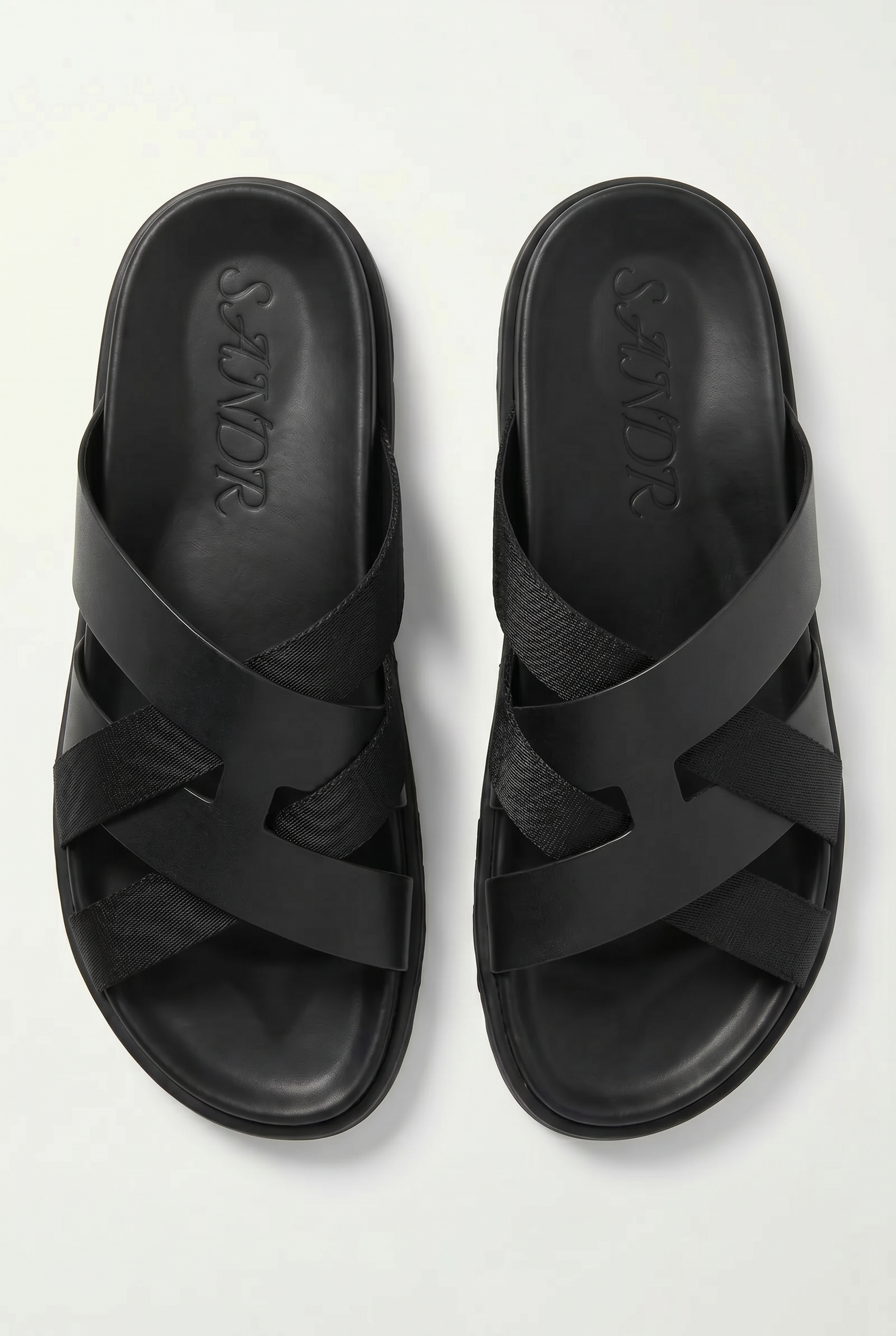 Amalfi Leather Sandal Black