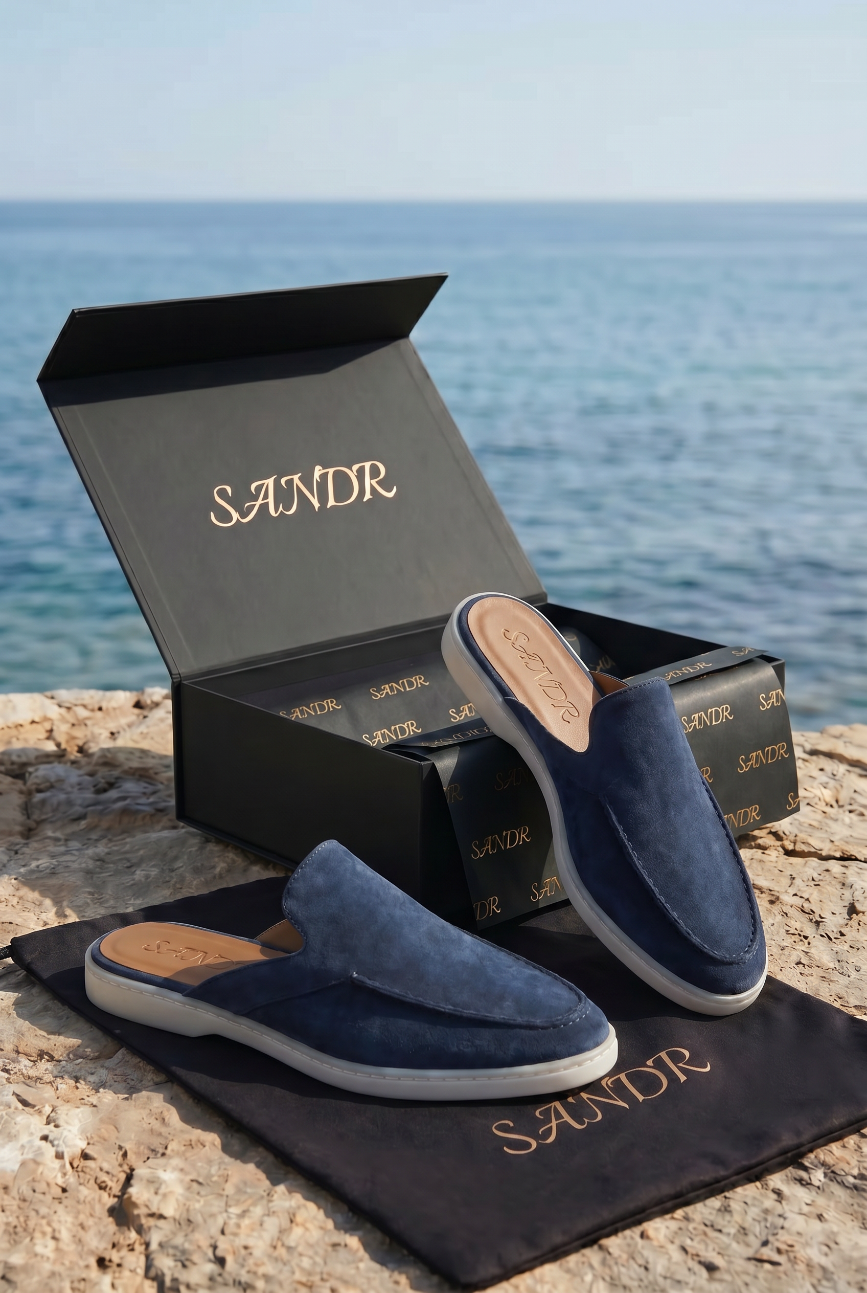 Yacht Suède Mule V2 Navy