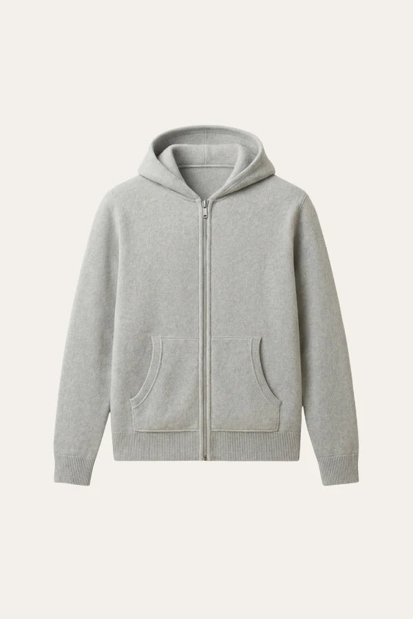 Tavole Hooded Zip Grey