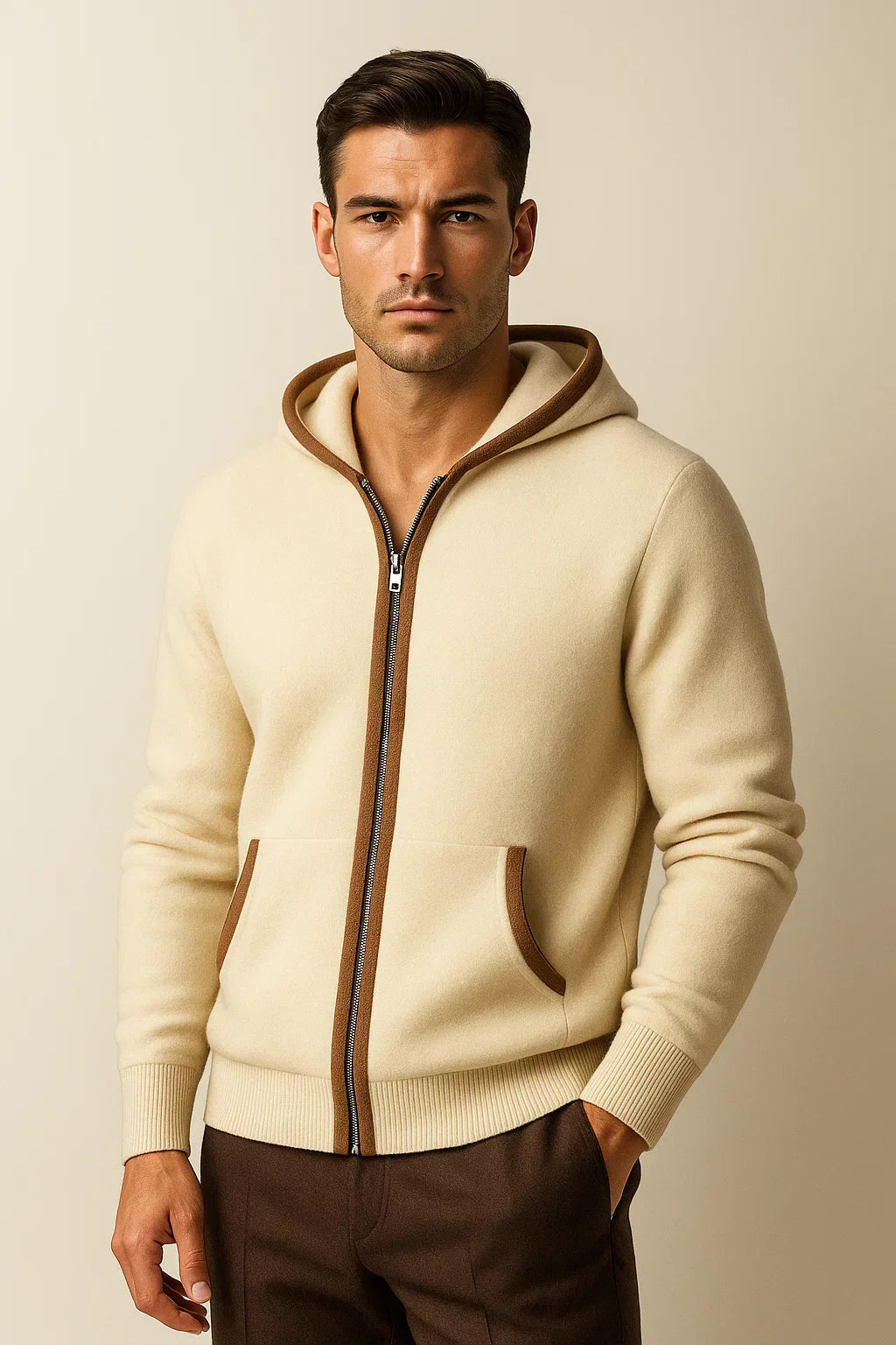 Sorano Hooded Cardigan Cream