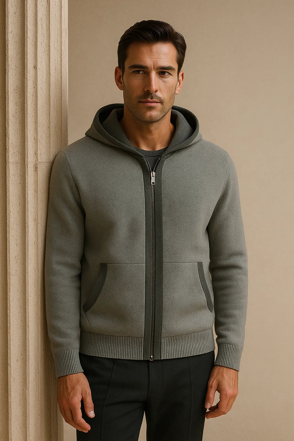 Sorano Hooded Cardigan Grey