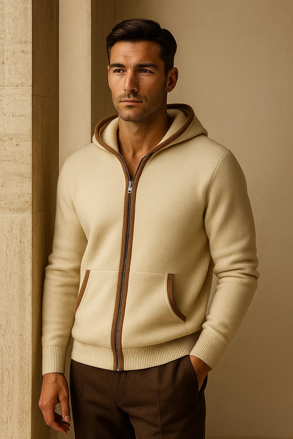 Sorano Hooded Cardigan Cream