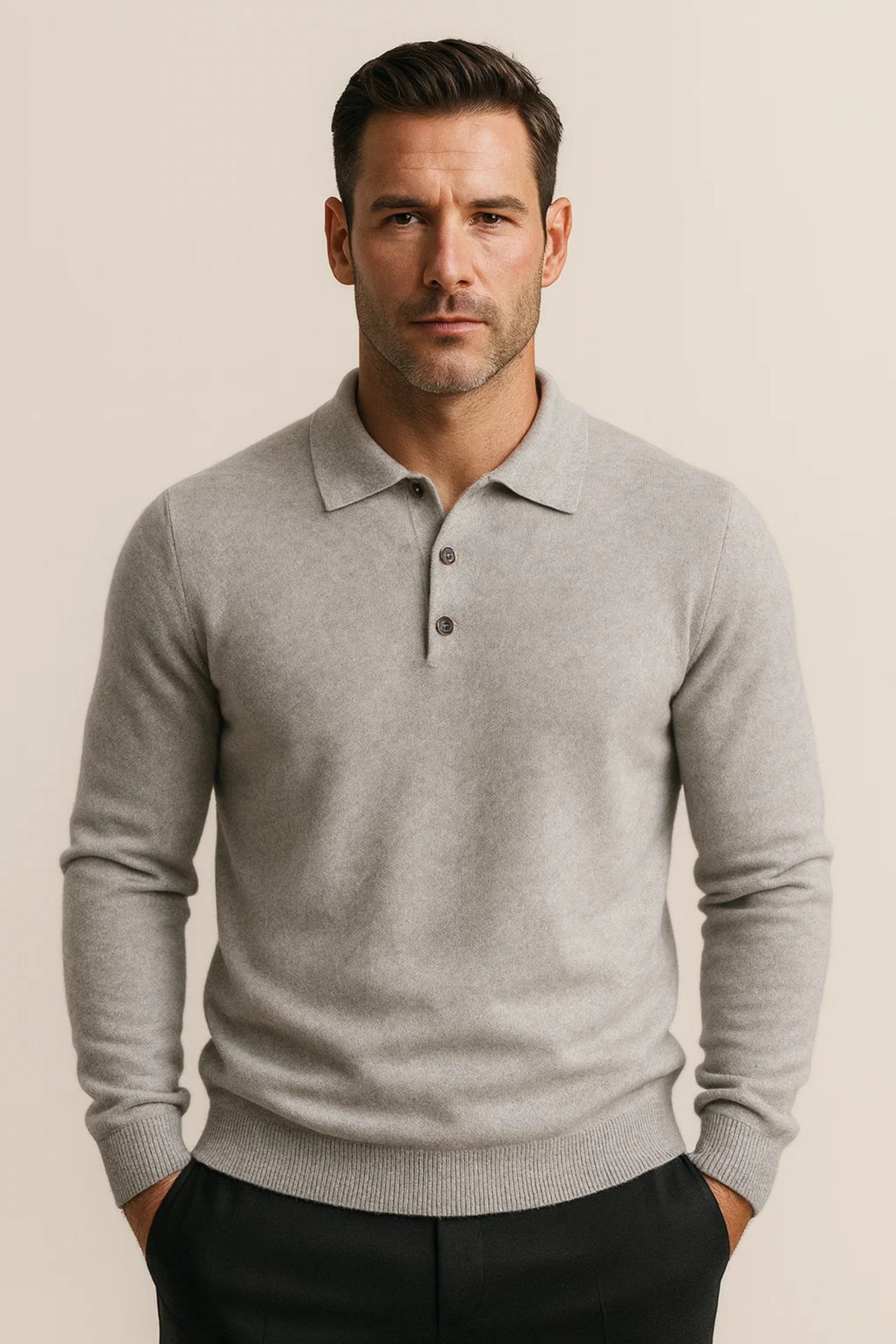 Vittorio Polo Knit Grey