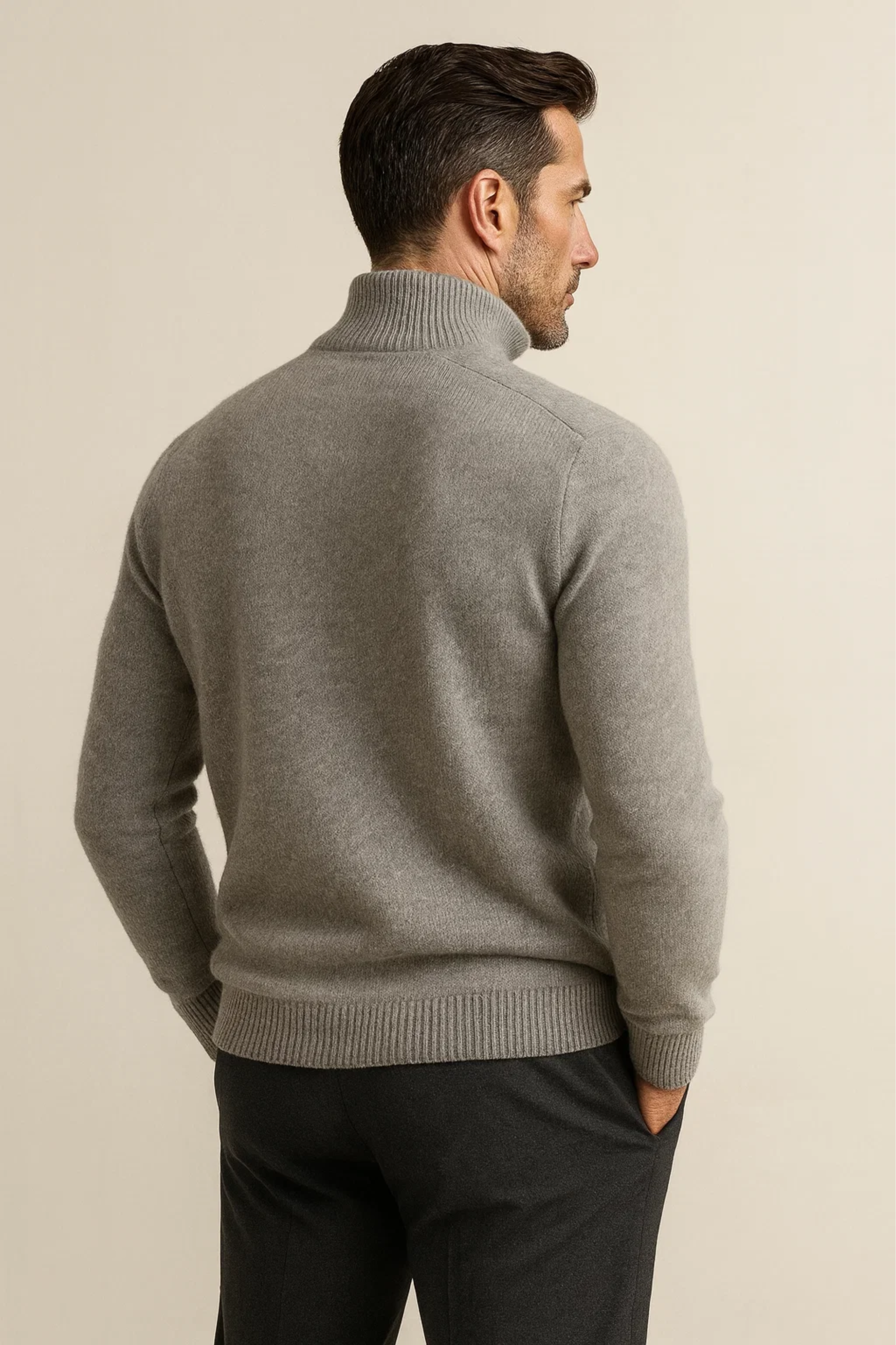 Enrico Half Zip Grey