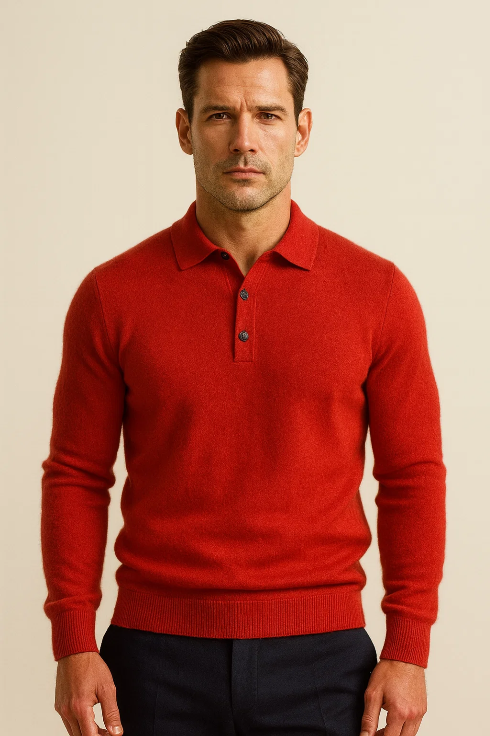 Vittorio Polo Knit Red