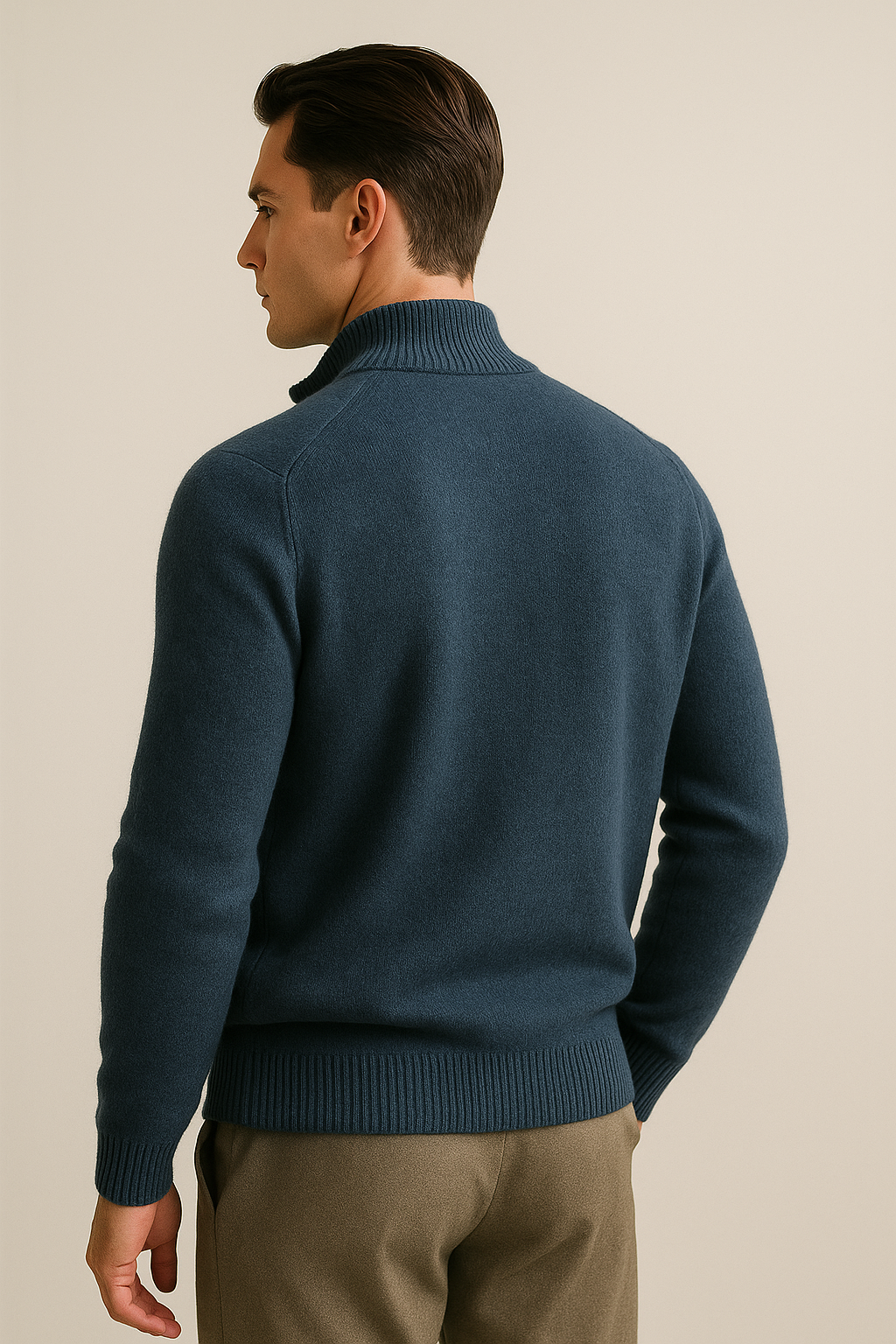 Lorenzi Cashmere Cardigan Blue