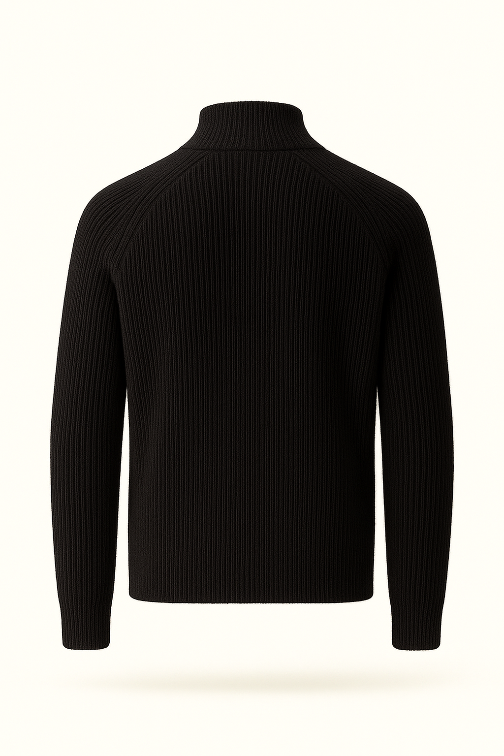 Valeno Wool Zip Knit Black