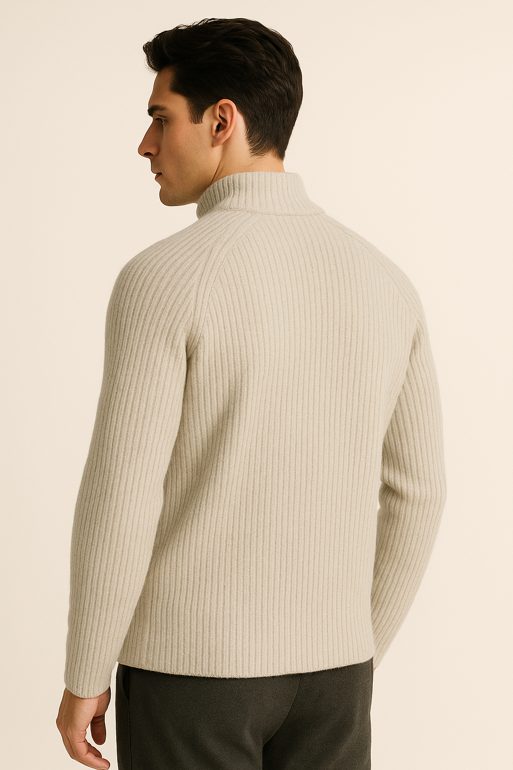 Valeno Wool Zip Knit Grey