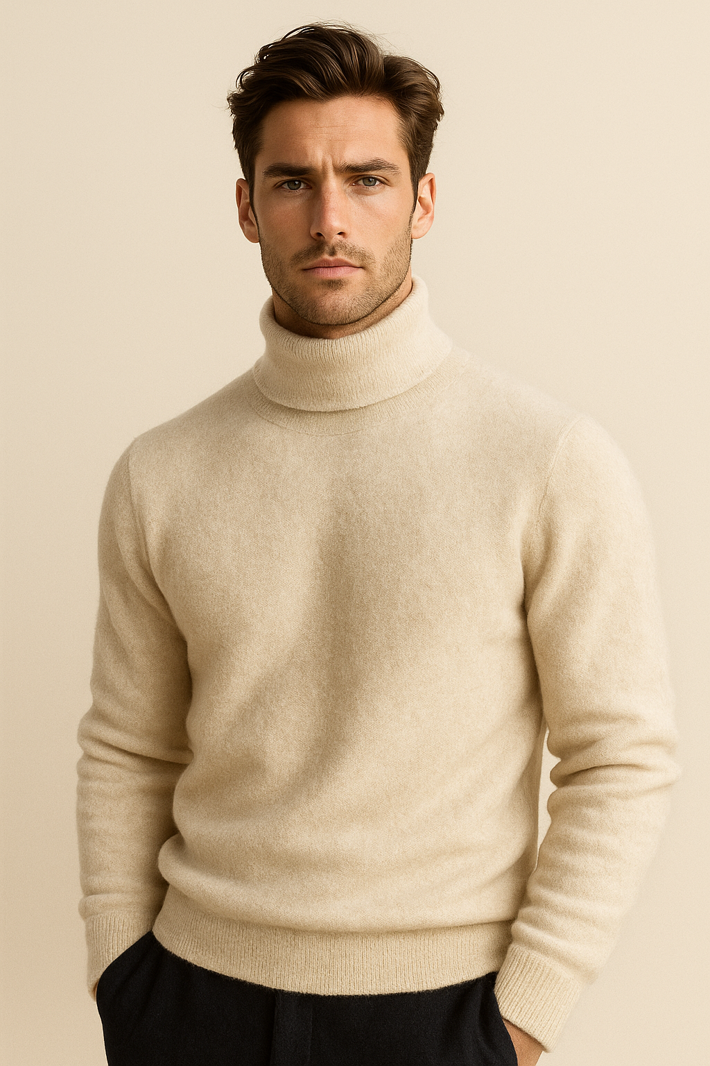 Avenzo Cashmere Turtleneck Ivory